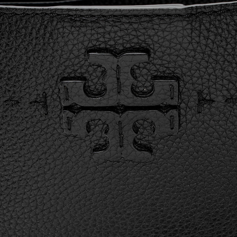 Tory Burch Pebbled Leather McGraw Carryall Small Tote (SHF-22519)