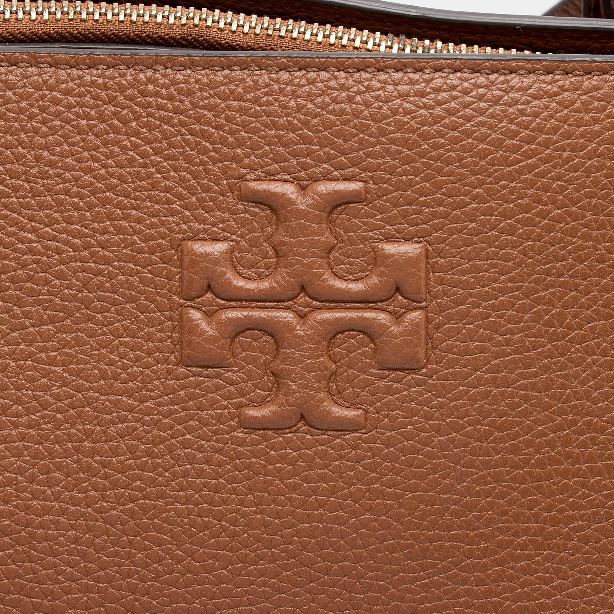 Tory Burch Pebbled Leather Thea Tassel Large Tote (SHF-XpGwbc)