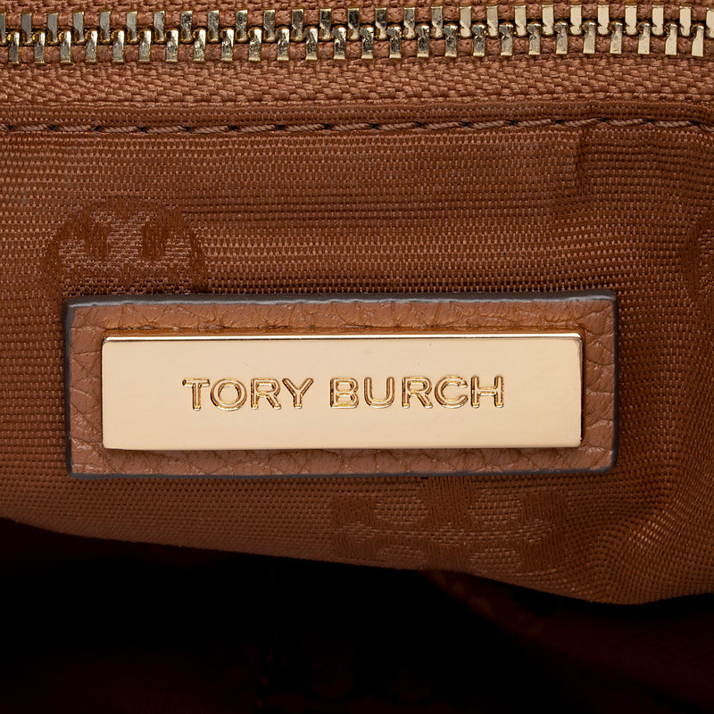 Tory Burch Pebbled Leather Thea Tassel Large Tote (SHF-XpGwbc)
