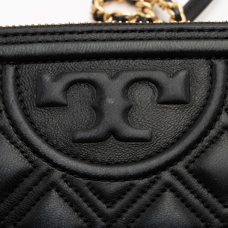Tory Burch Quilted Leather Fleming Double-Zip Mini Bag (SHF-6foPdW