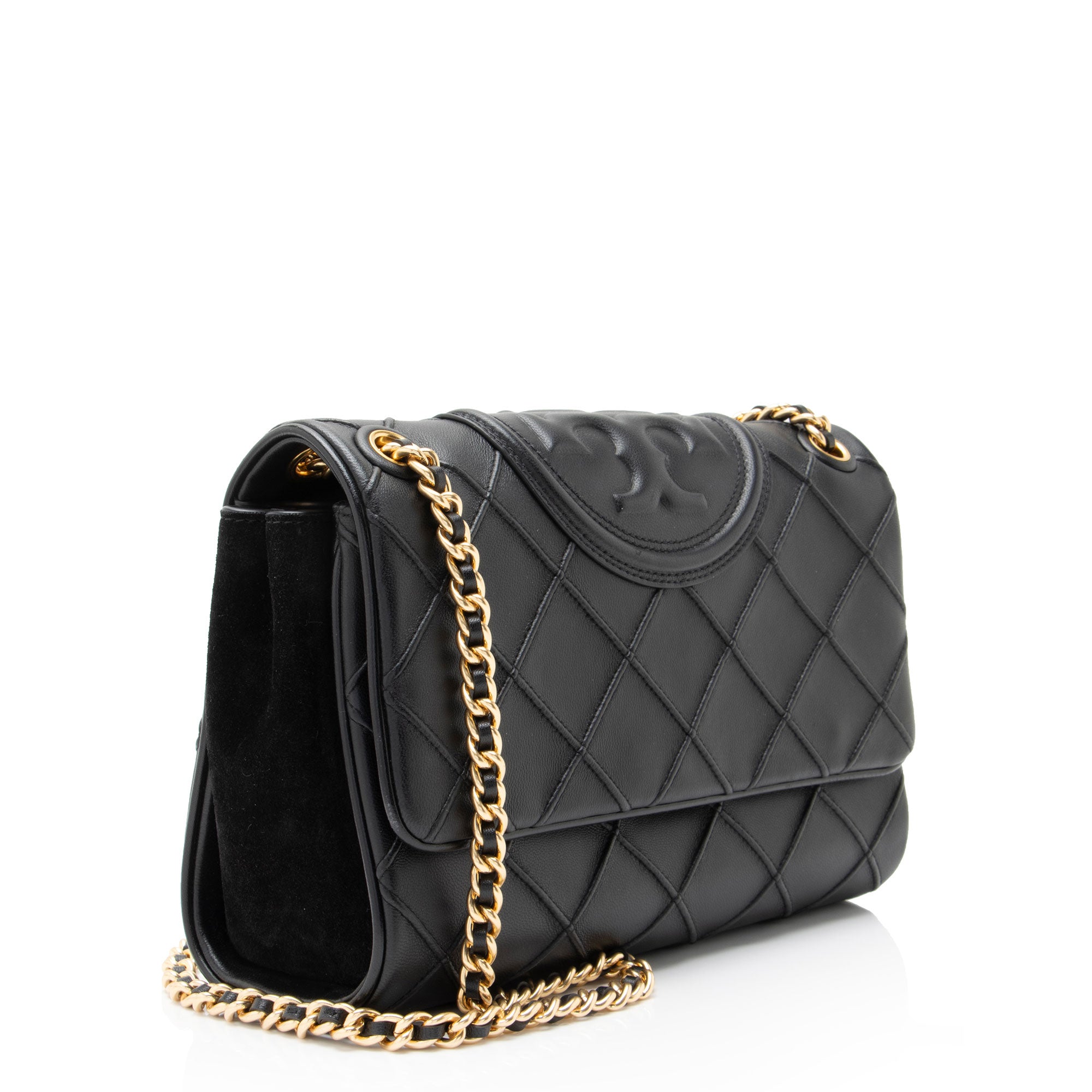 Tory Burch Quilted Leather Fleming Small Shoulder Bag
