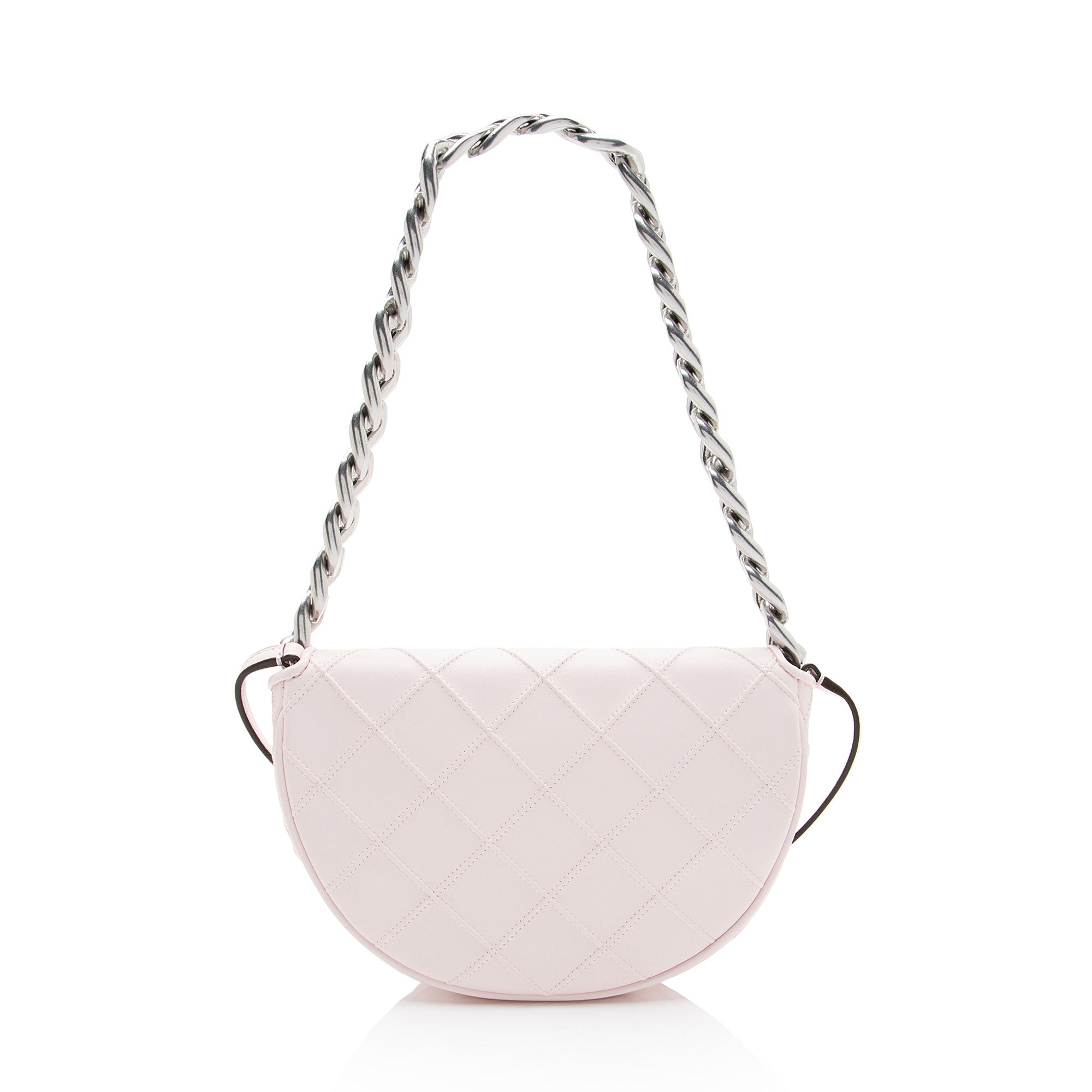 Tory Burch Quilted Leather Fleming Crescent Mini Shoulder Bag