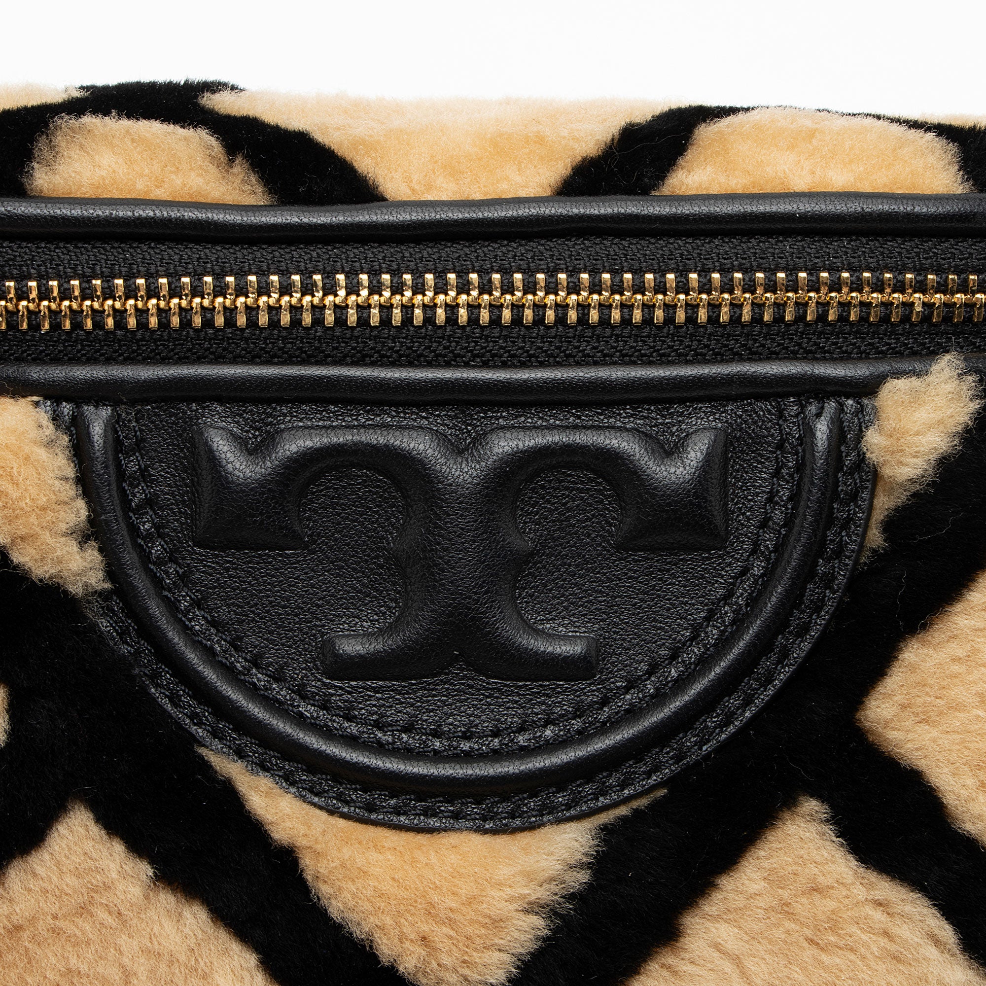 Tory Burch Shearling Fleming Convertible Belt Bag