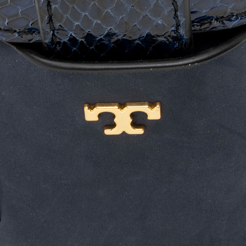 Gemini link embossed top small shoulder bag