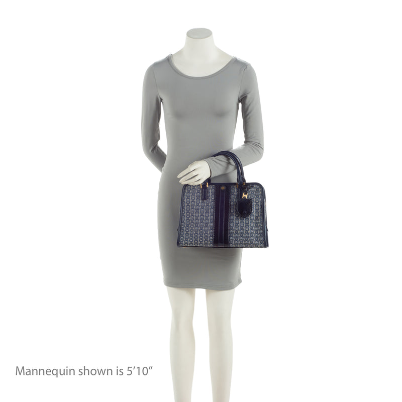Tory Burch Snakeskin Embossed Gemini Link Jacquard Tote SHF GYDSIW LuxeDH