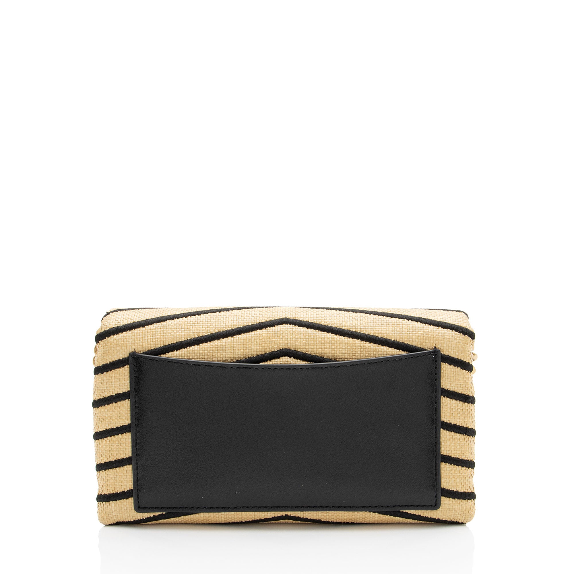 Tory Burch Raffia Leather Kira Wallet on Chain