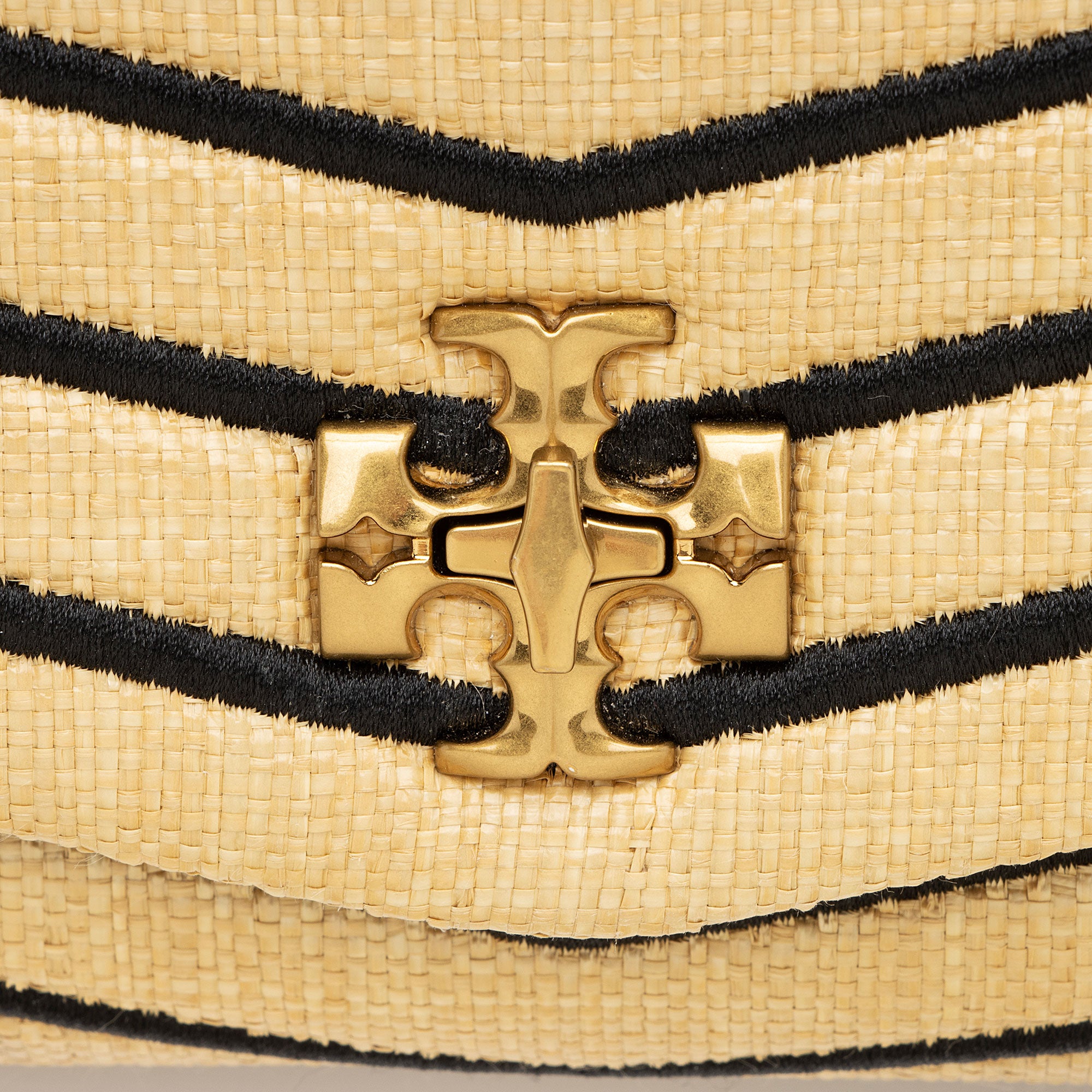 Tory Burch Raffia Leather Kira Wallet on Chain