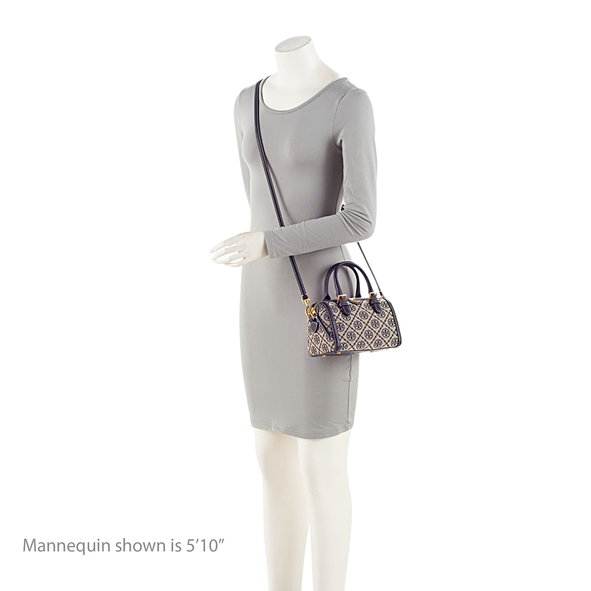 Tory Burch T Monogram Canvas Barrel Mini Satchel