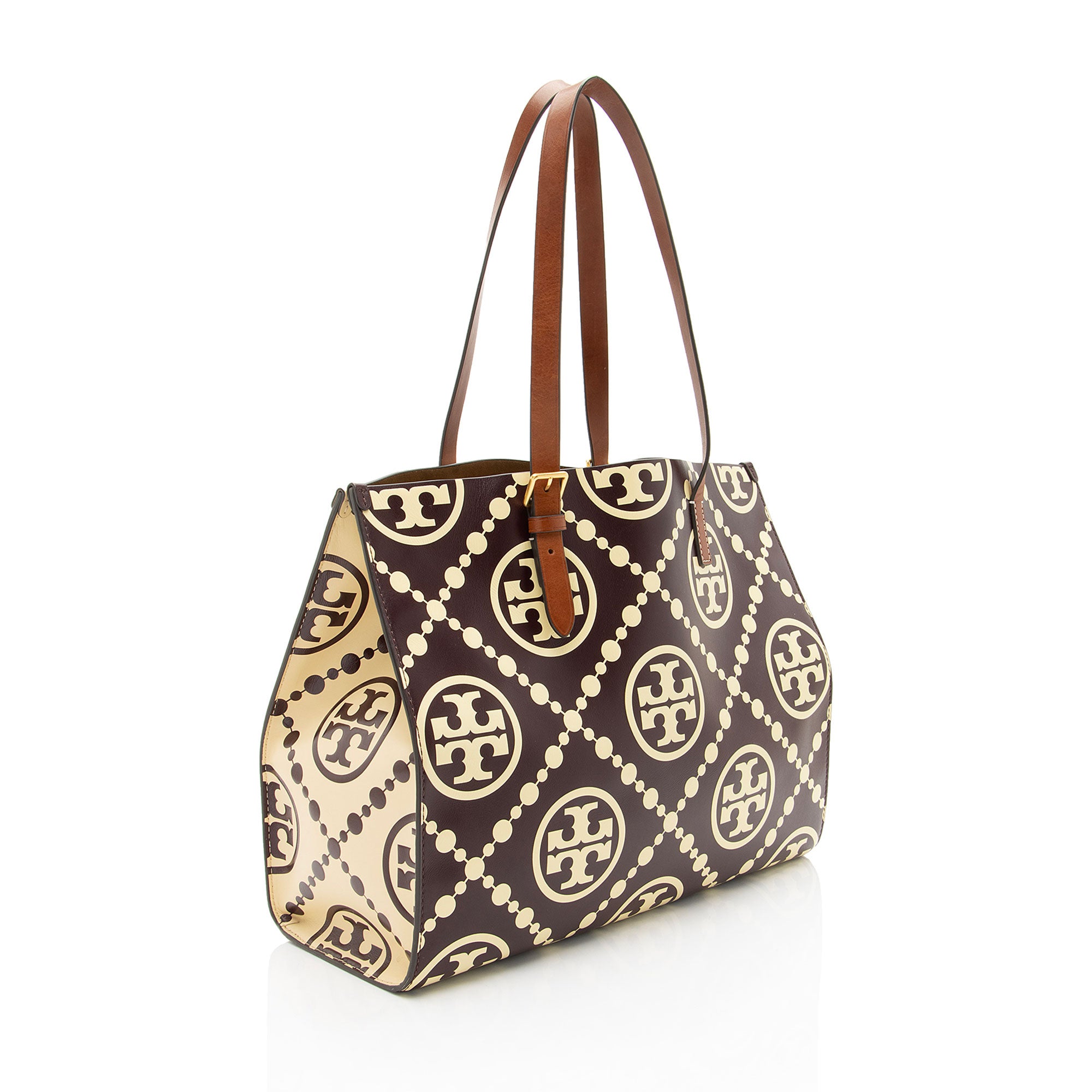 Tory Burch T Monogram Embossed Leather Tote