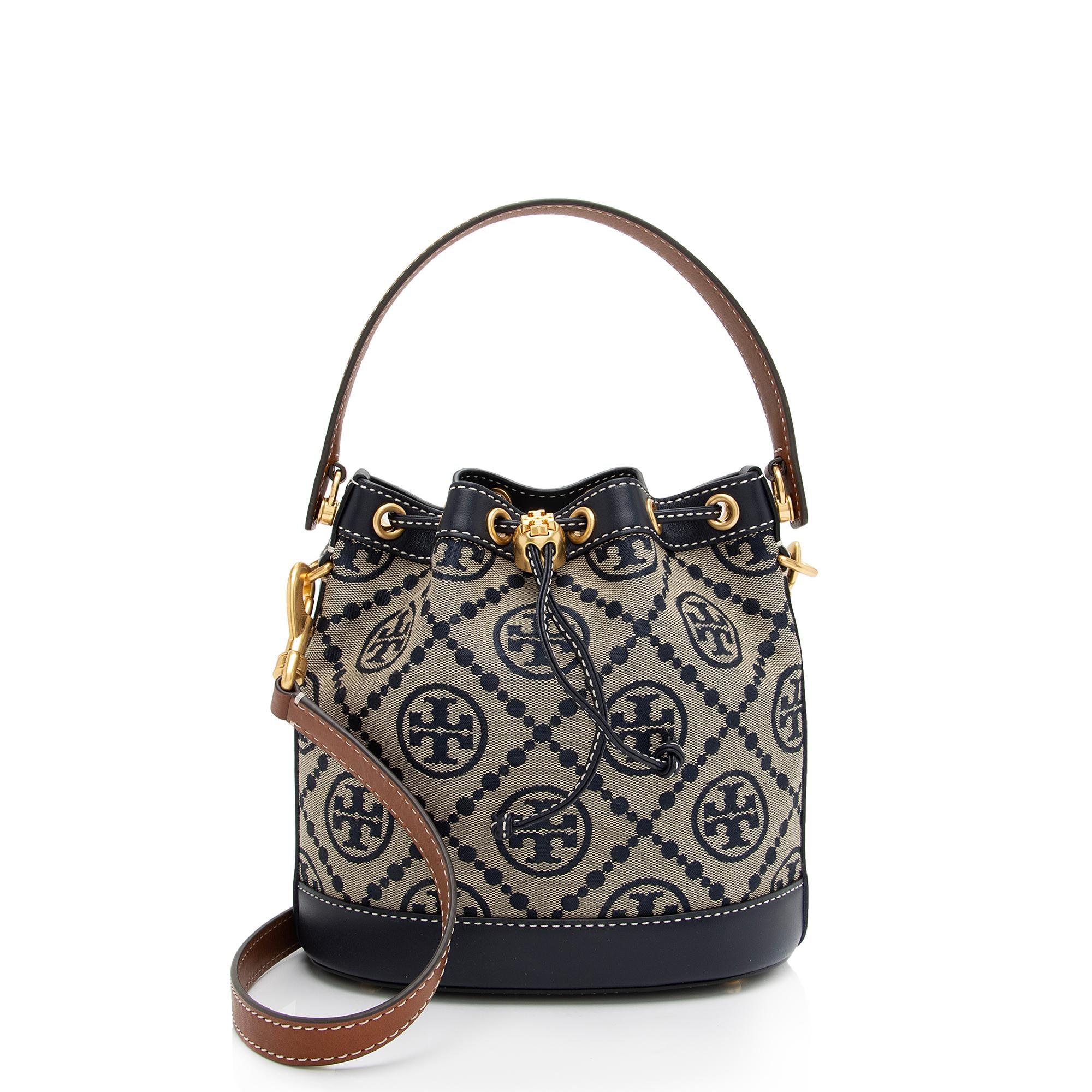 Tory Burch T Monogram Jacquard Bucket Bag (SHF-xbPWe4)