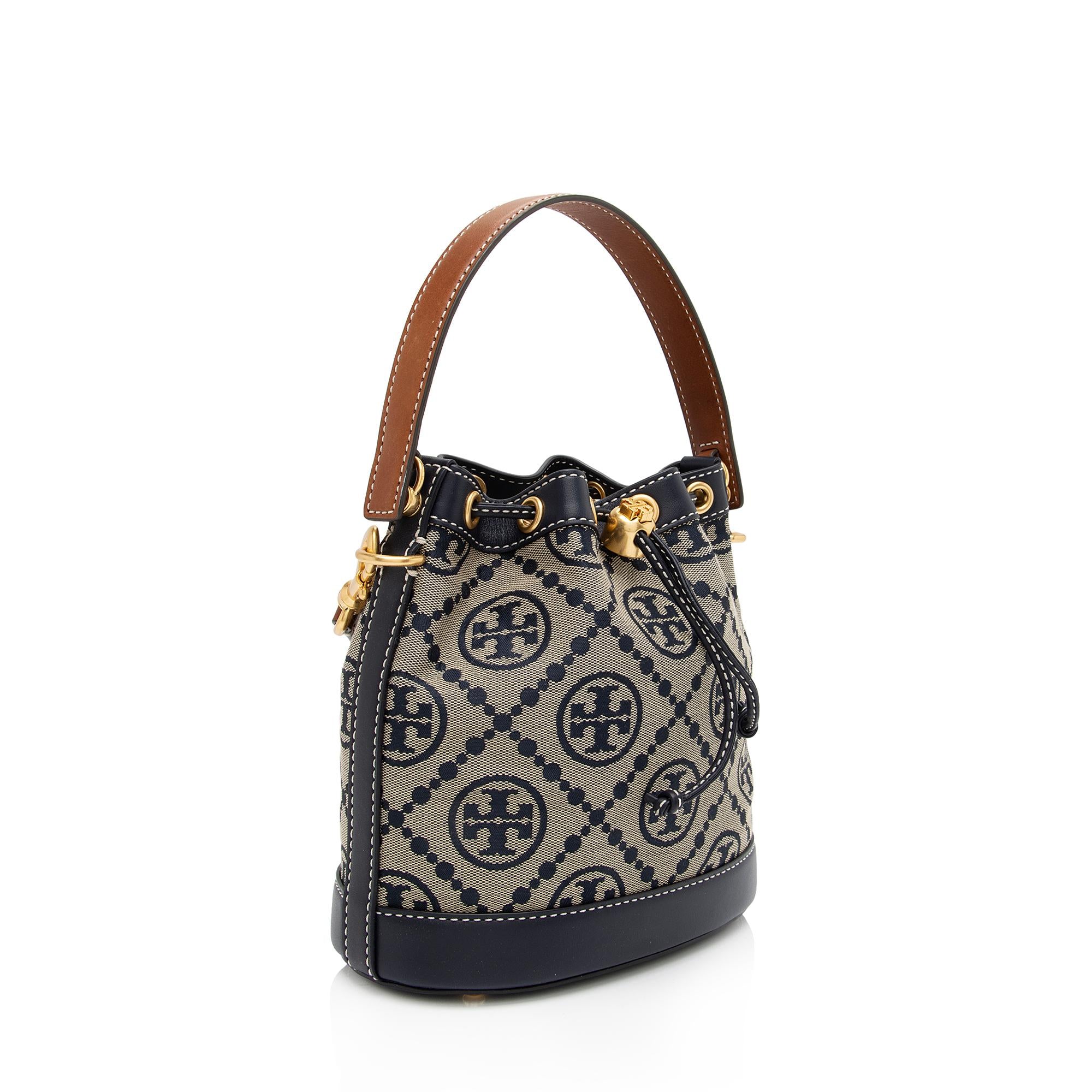 Tory Burch T Monogram Jacquard Bucket Bag (SHF-xbPWe4)