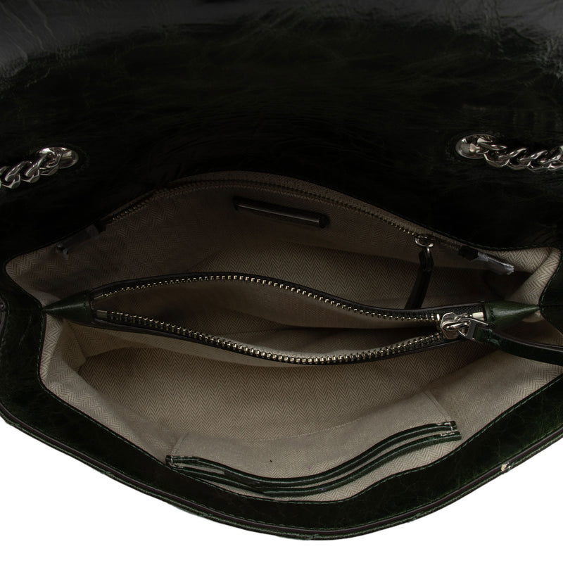 Tory Burch Glazed Chevron Leather Kira Large Shoulder Bag (SHF-mhMqHb)