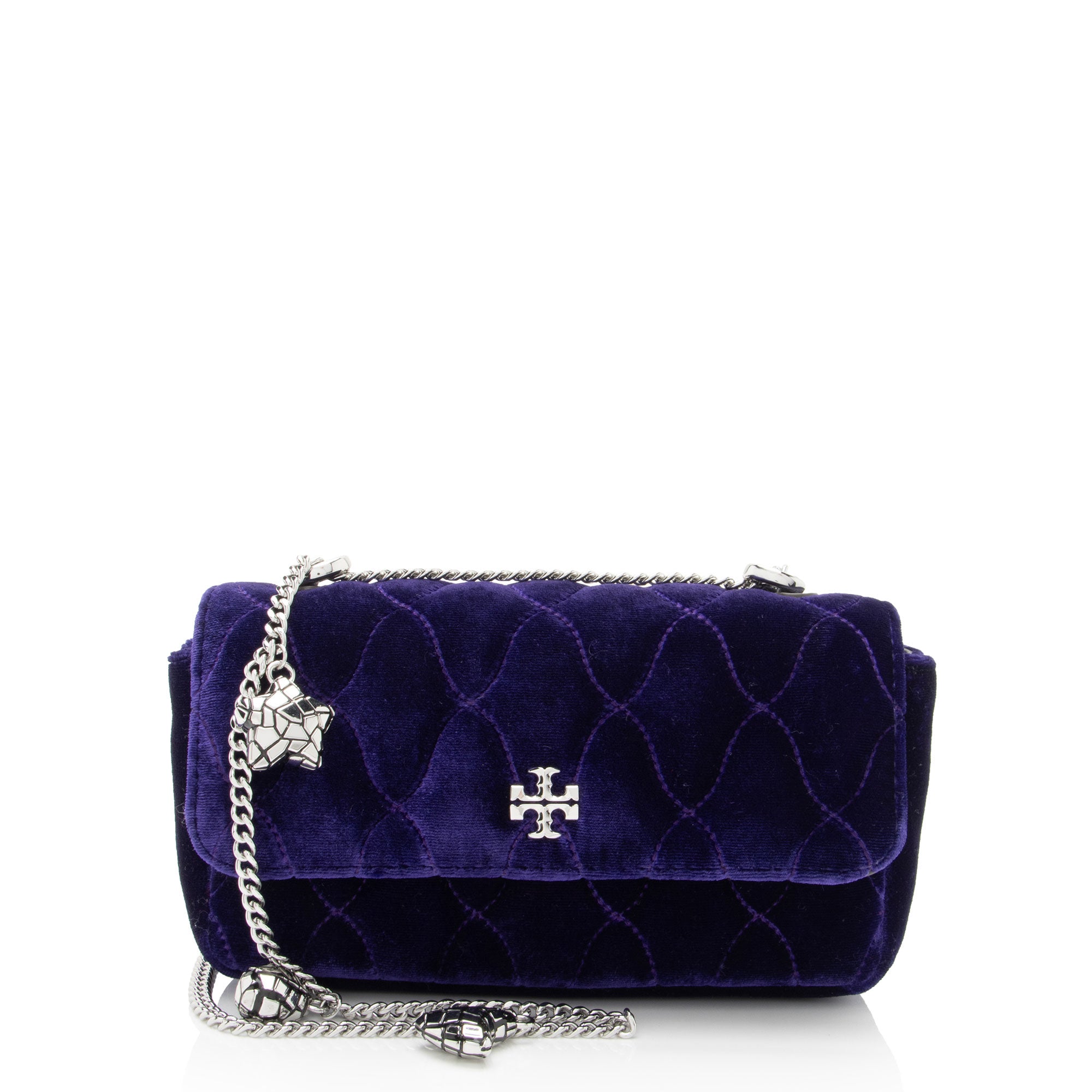 Tory Burch Velvet Kira Mini Flap Bag (SHF-NQg11H)