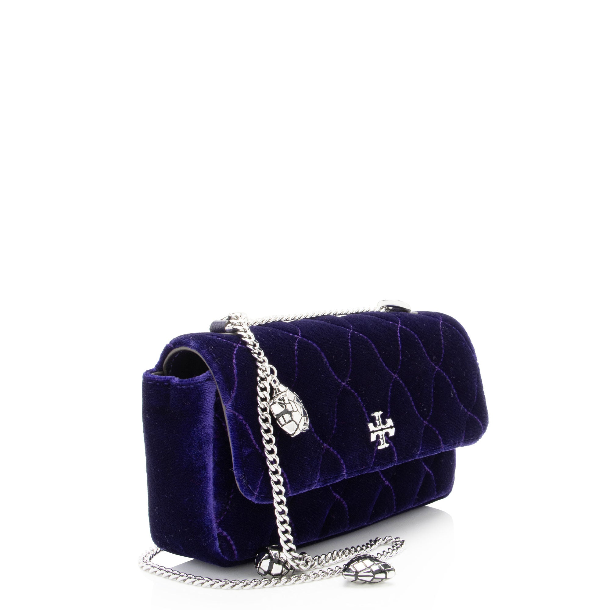 Tory Burch Velvet Kira Mini Flap Bag (SHF-NQg11H)