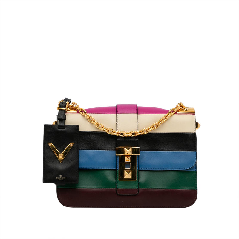 Valentino B-Rockstud Striped Shoulder Bag (SHG-OA8zwC)