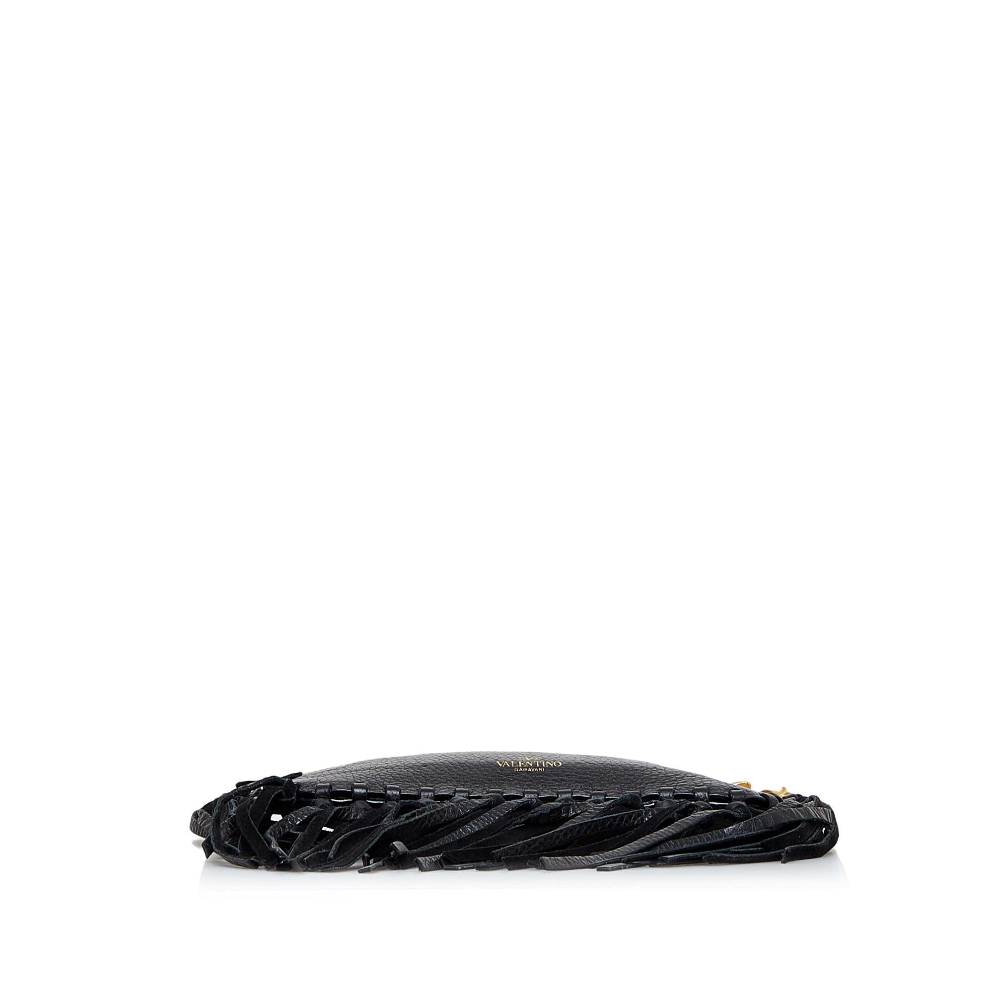 Valentino C-Rockee Fringe Clutch (SHG-dgYdeU)