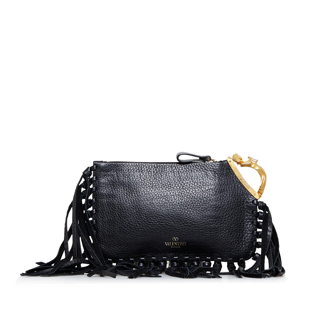 Valentino C Rockee Fringe Clutch SHG dgYdeU