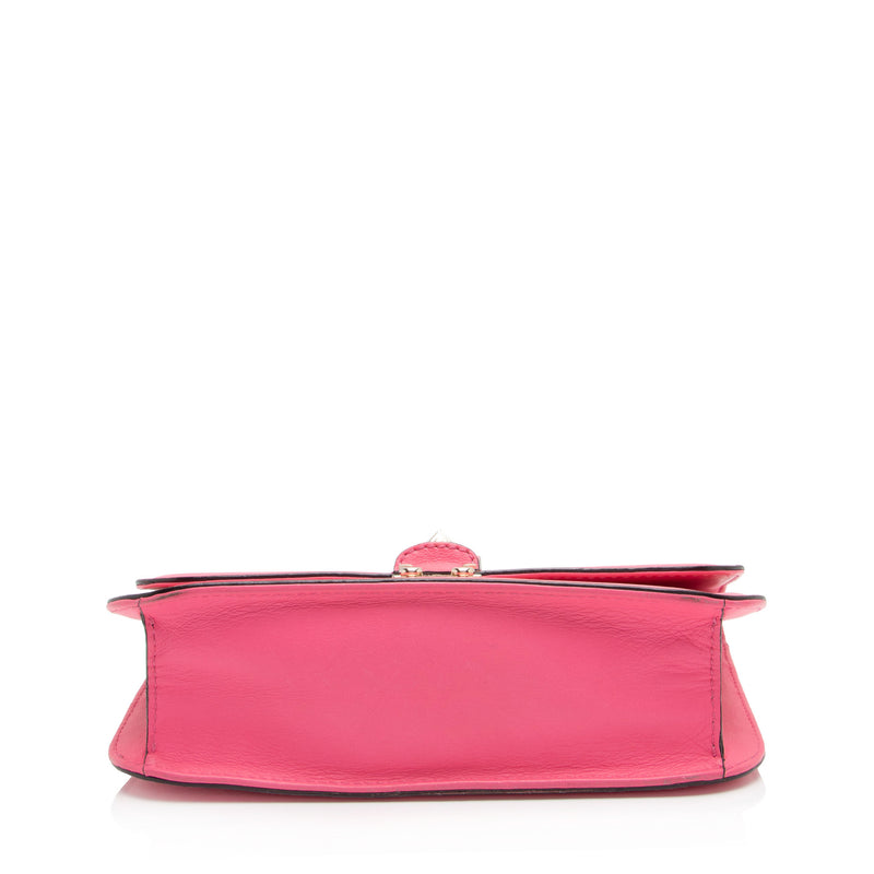 Valentino Calfskin Glam Lock Medium Shoulder Bag (SHF-x6z46r)