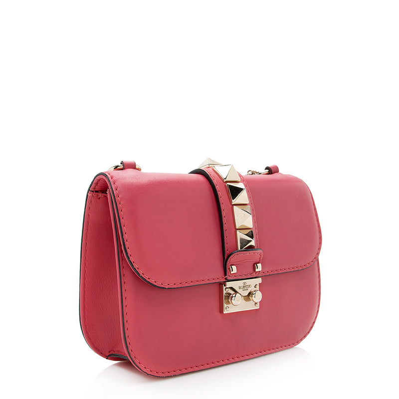 Valentino Calfskin Glam Lock Small Shoulder Bag (SHF-19223)