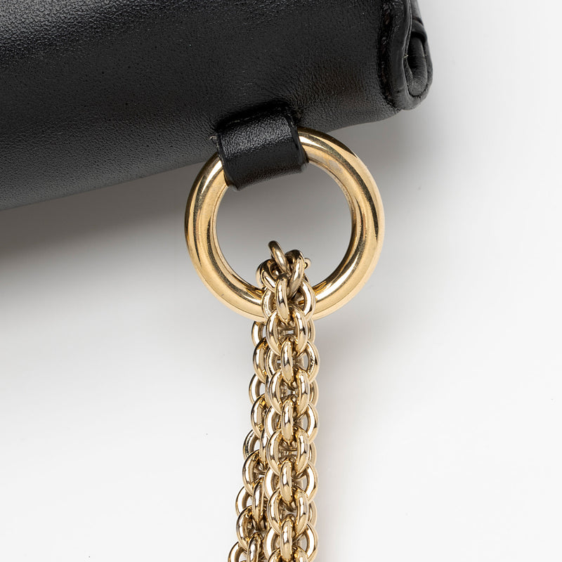 Valentino Calfskin Glam Lock Small Shoulder Bag (SHF-lIUmOS)
