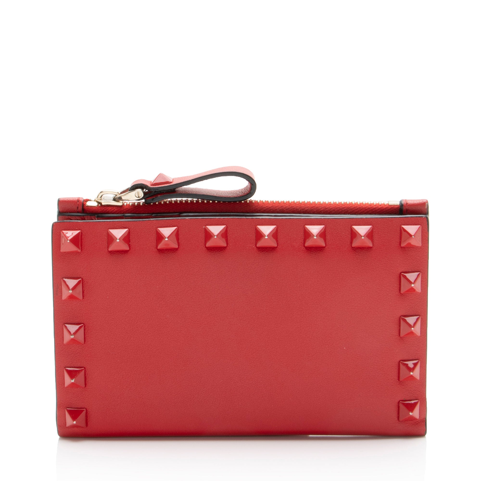 Valentino Calfskin Rockstud Bifold Wallet