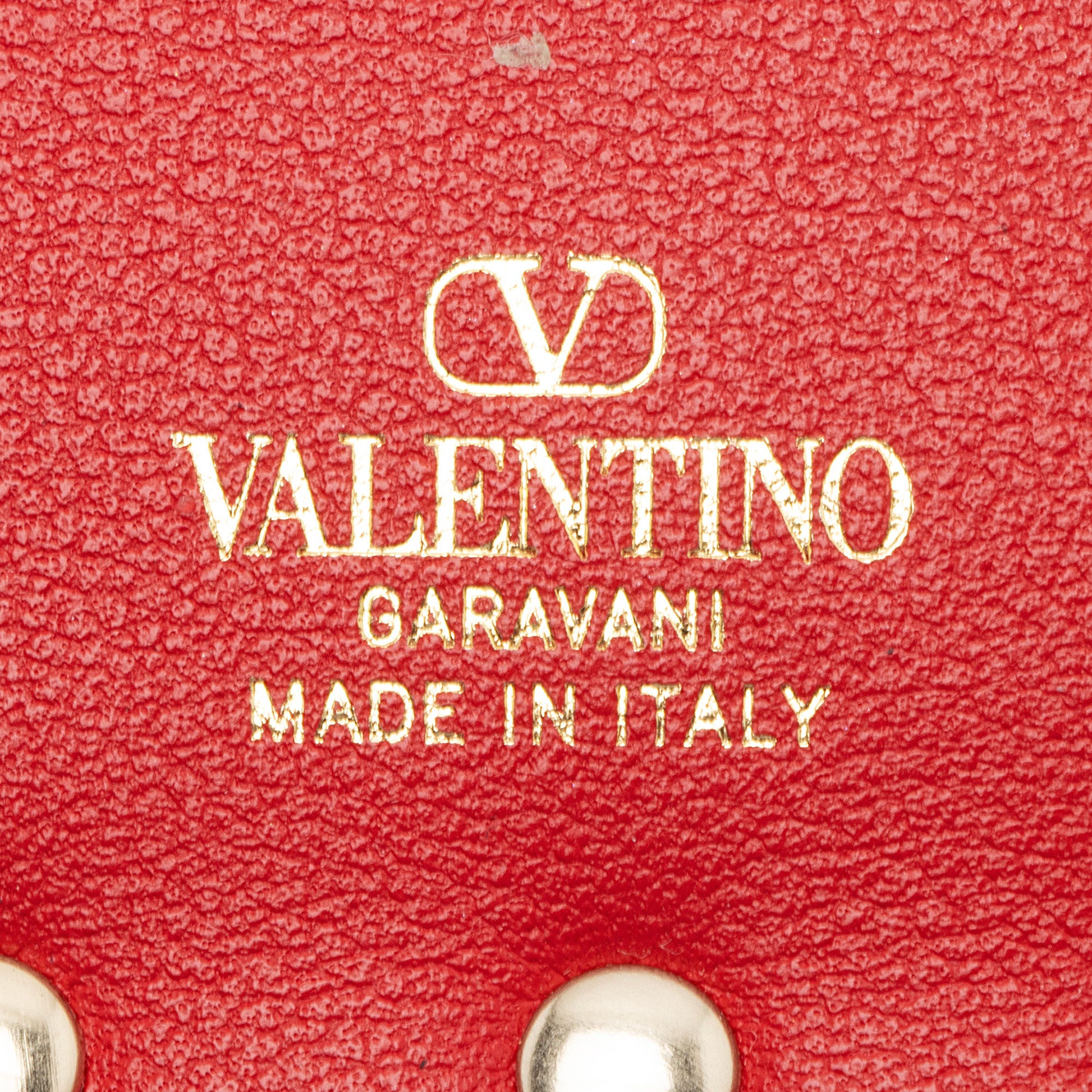 Valentino Calfskin Rockstud Bifold Wallet