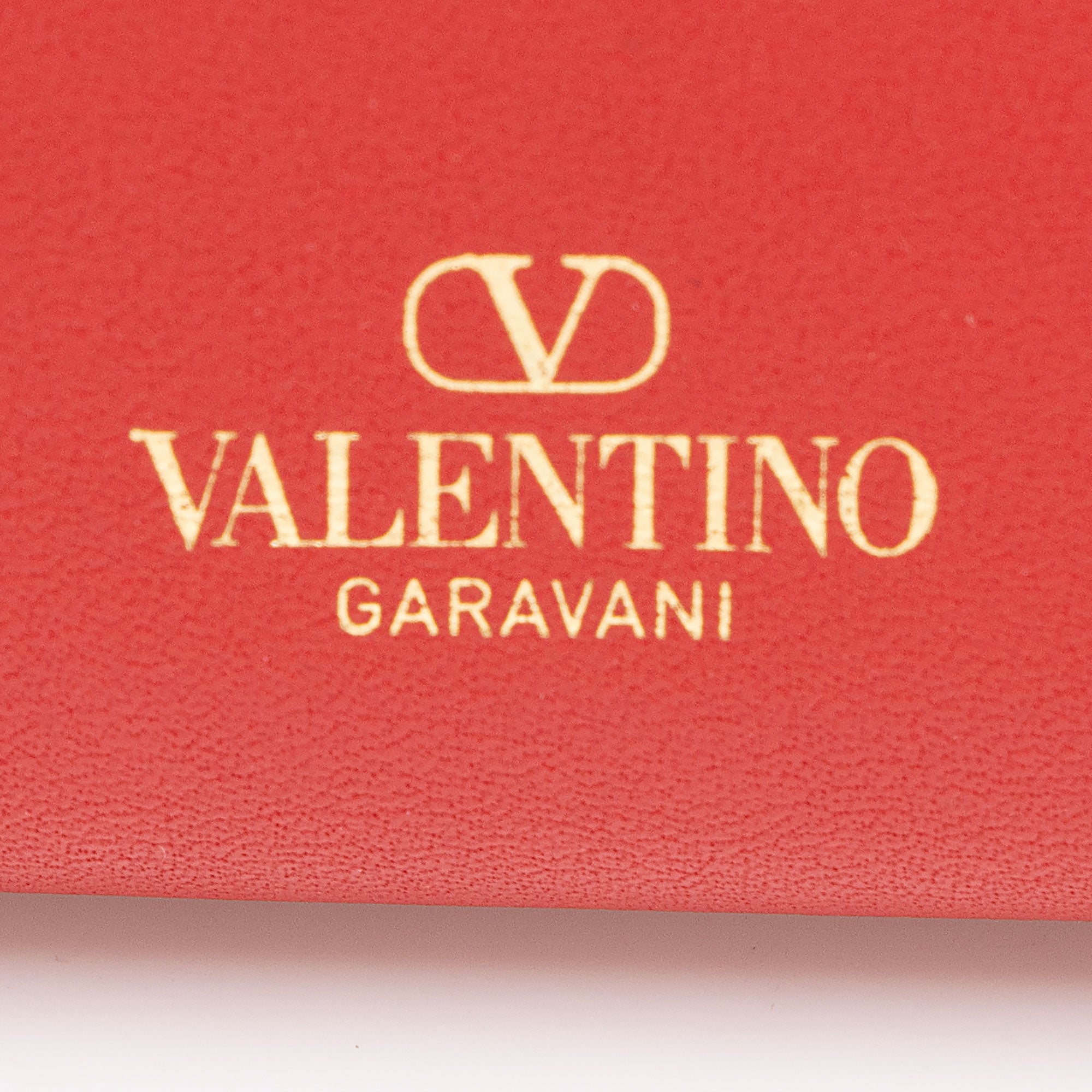 Valentino Calfskin Rockstud Bifold Wallet