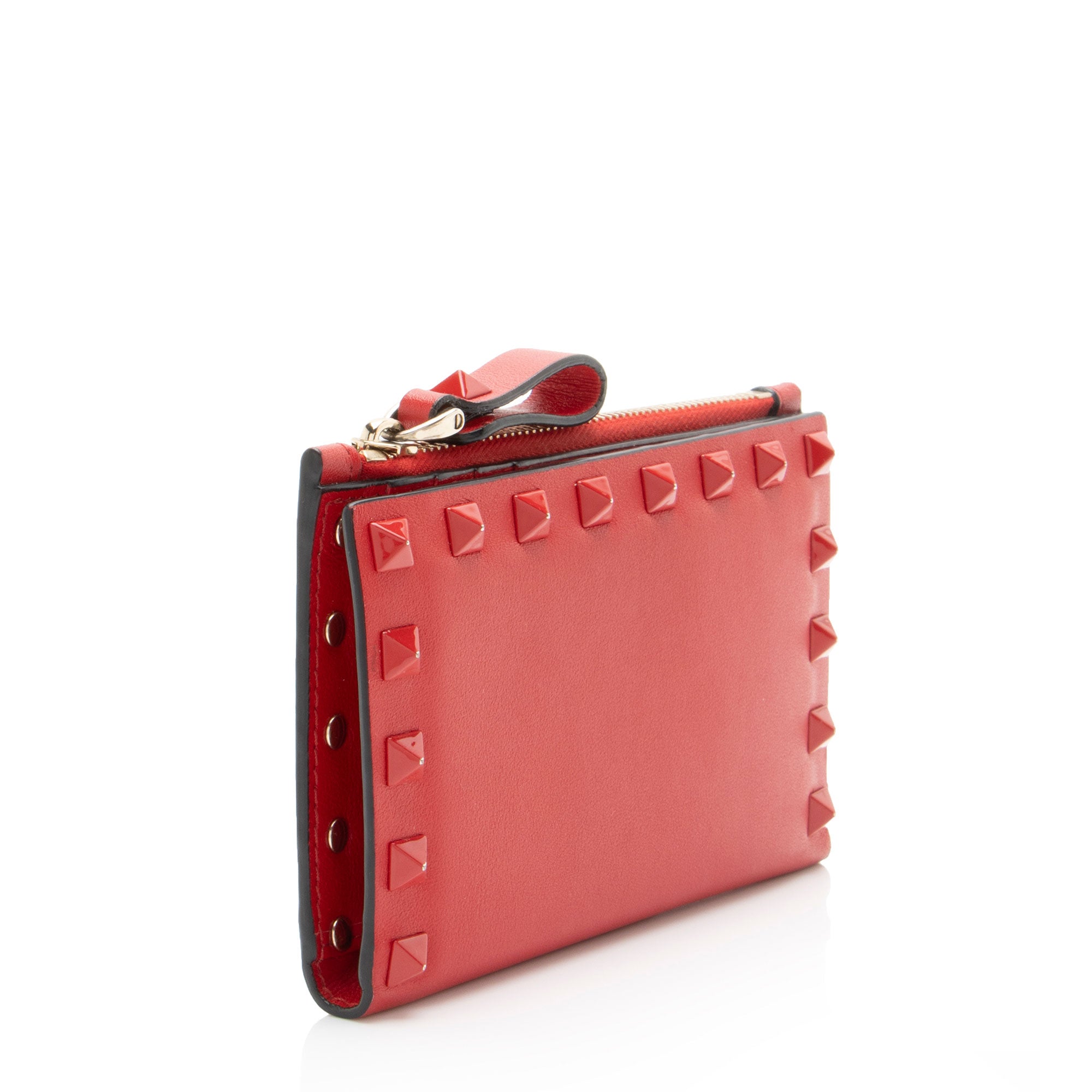 Valentino Calfskin Rockstud Bifold Wallet
