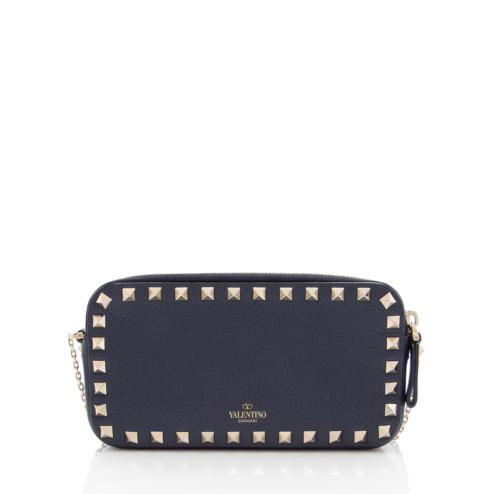 Valentino Calfskin Rockstud Double Zip Crossbody
