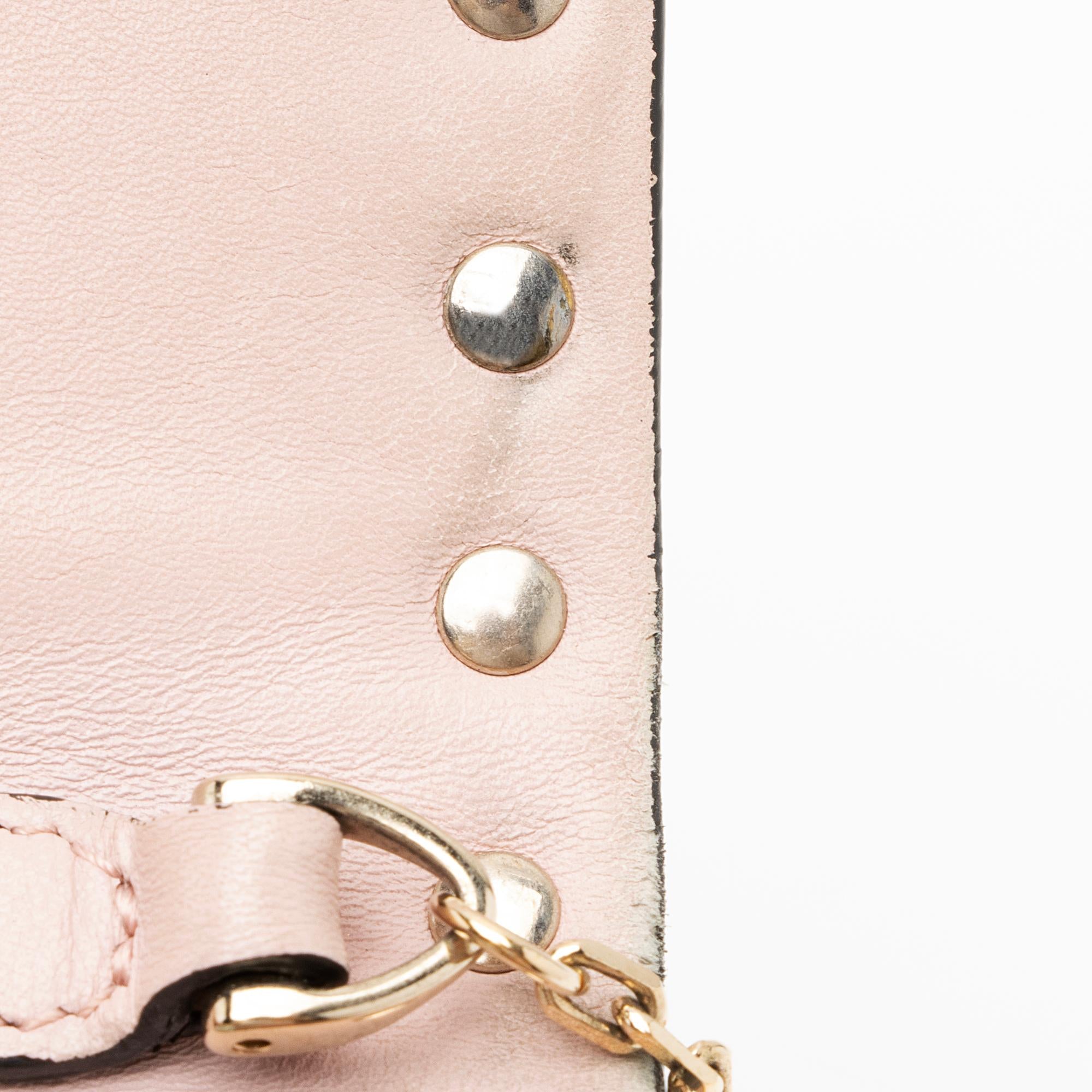 Valentino Calfskin Rockstud Mini Chain Flap Bag (SHF-VrHYXP)