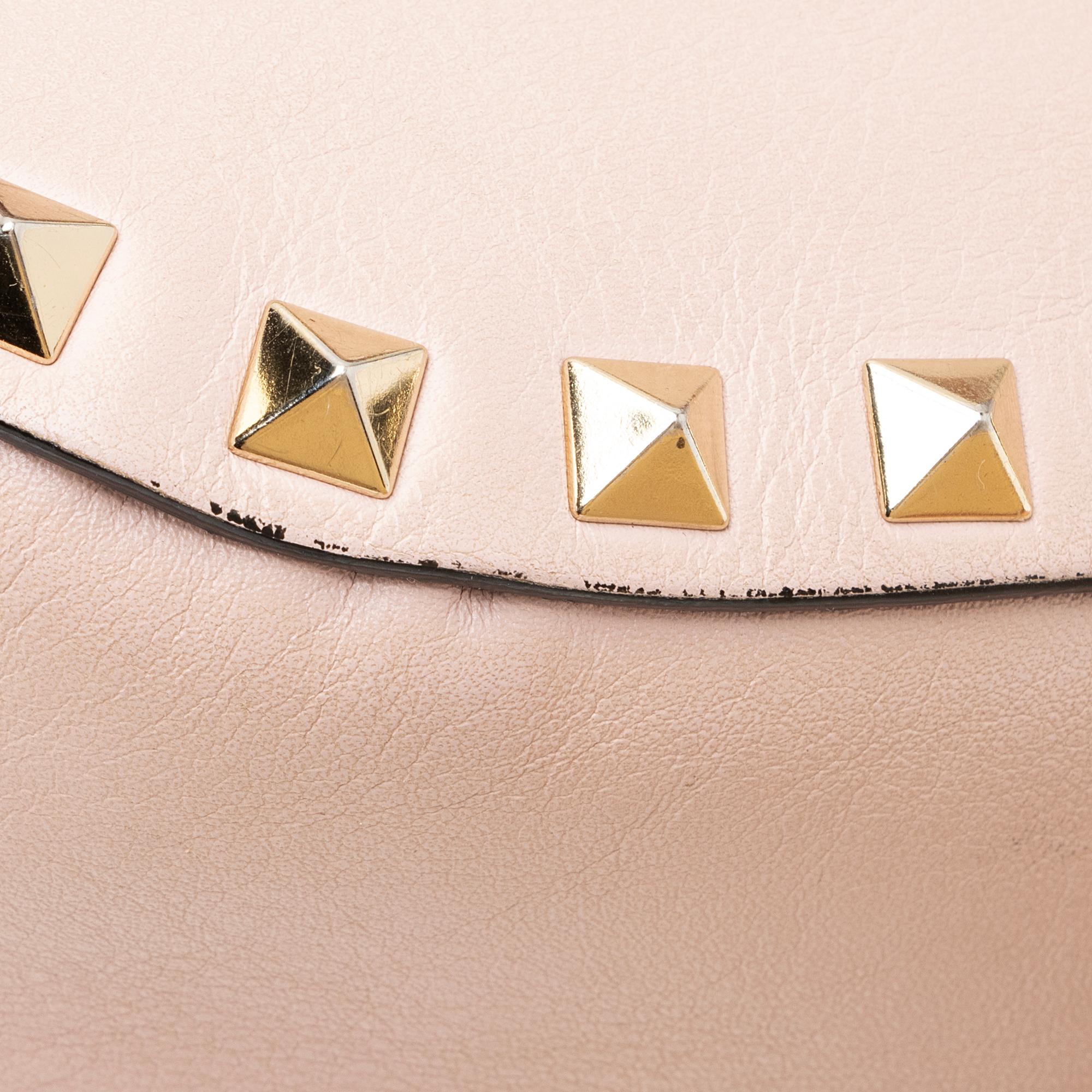 Valentino Calfskin Rockstud Mini Chain Flap Bag (SHF-VrHYXP)