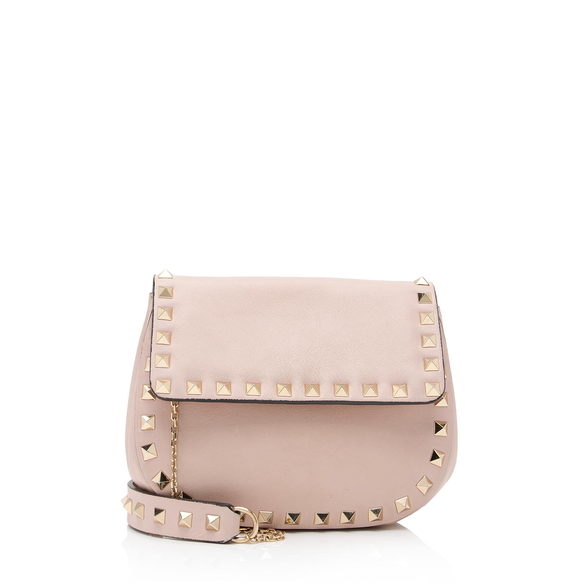 Valentino Calfskin Rockstud Mini Chain Flap Bag (SHF-VrHYXP)