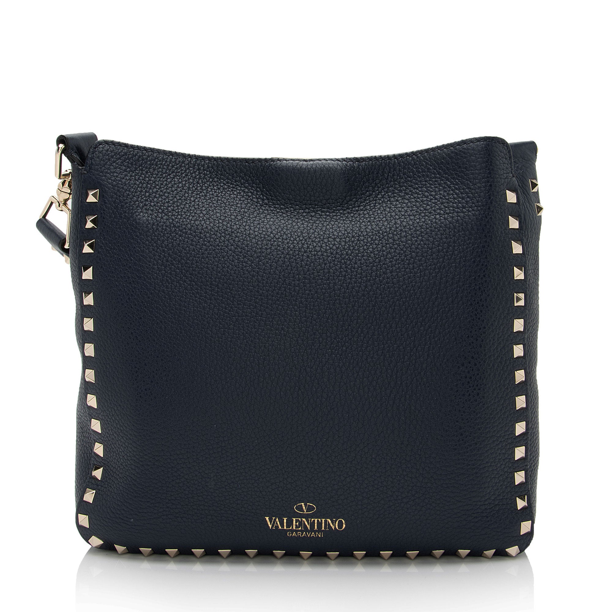 Valentino Calfskin Rockstud Small Messenger Bag (SHF-pObWhv)