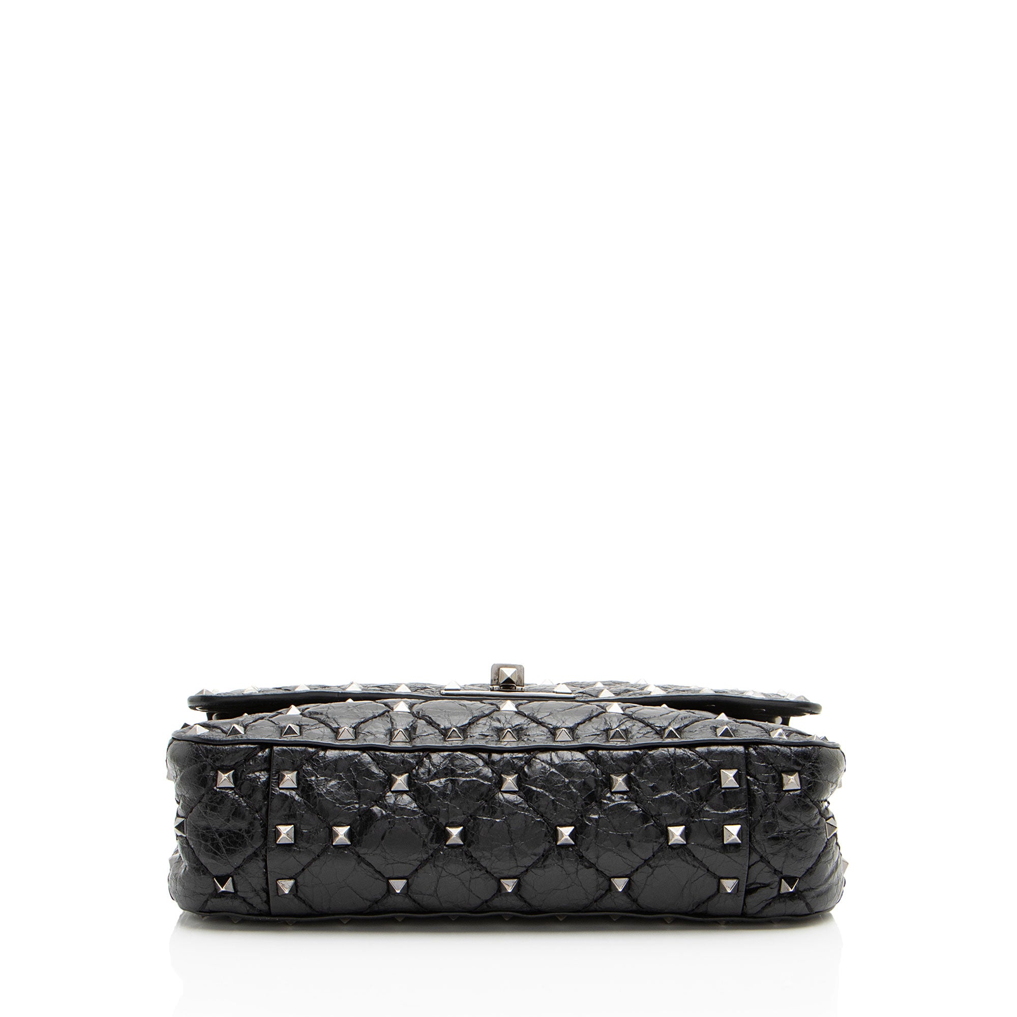 Valentino Calfskin Rockstud Spike Up Chain Small Shoulder Bag (SHF-rCwl8I)