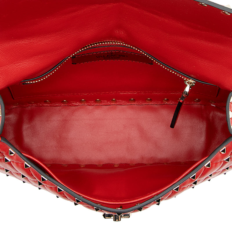 Valentino Calfskin Rockstud Spike Up Chain Shoulder Bag (SHF-16194)