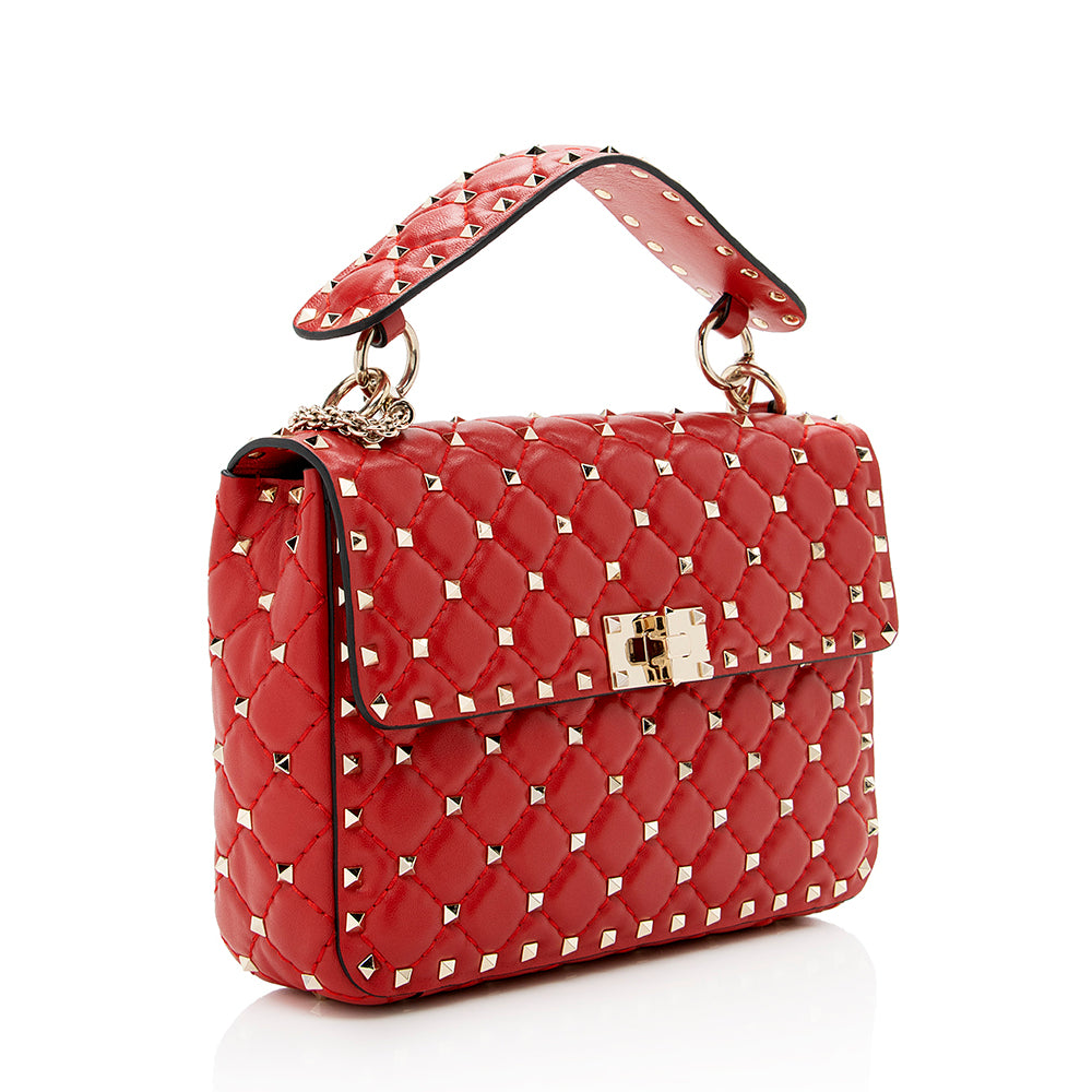 Valentino Calfskin Rockstud Spike Up Chain Shoulder Bag
