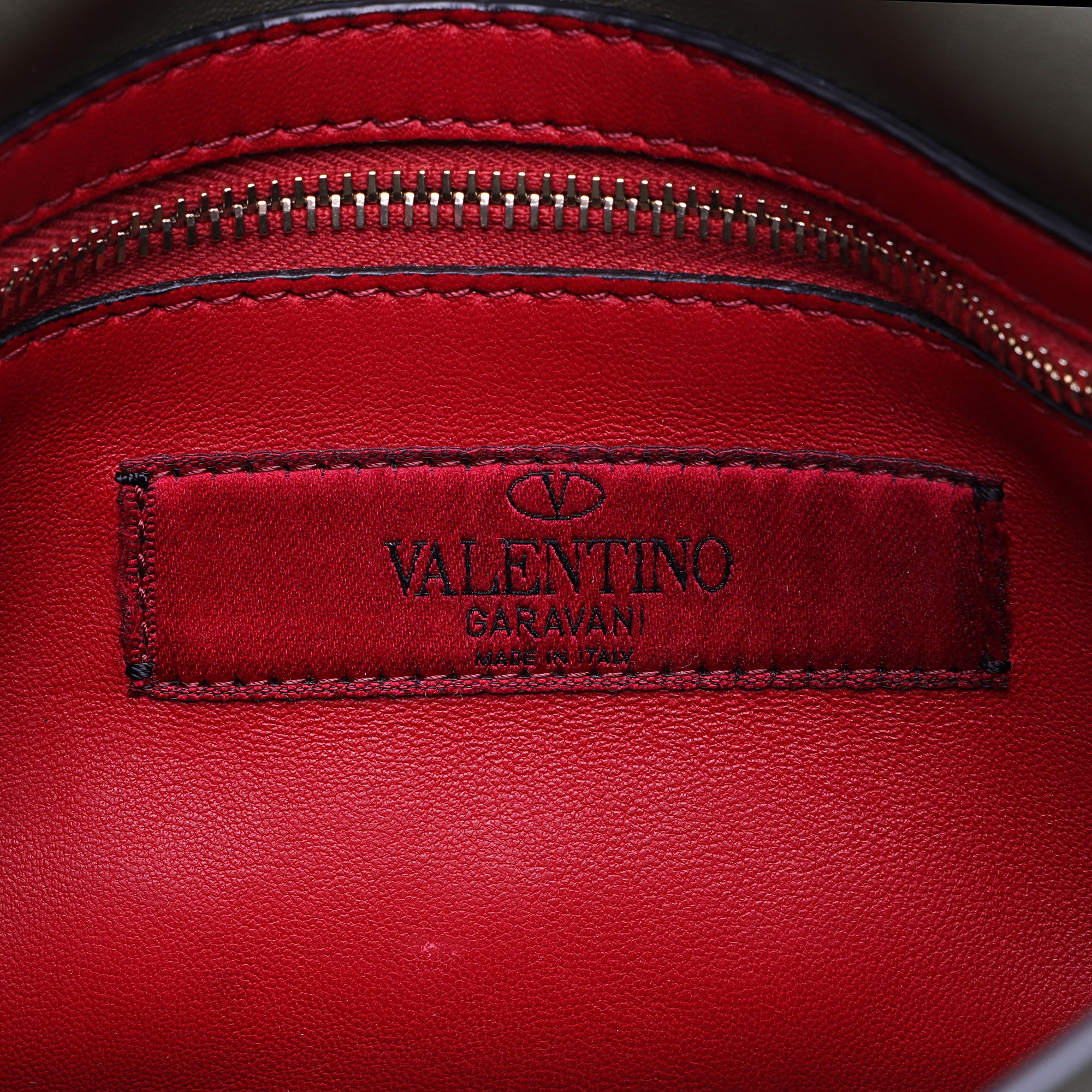 Valentino Calfskin Rockstud Spike Up Chain Shoulder Bag (SHF-a2oPsZ)