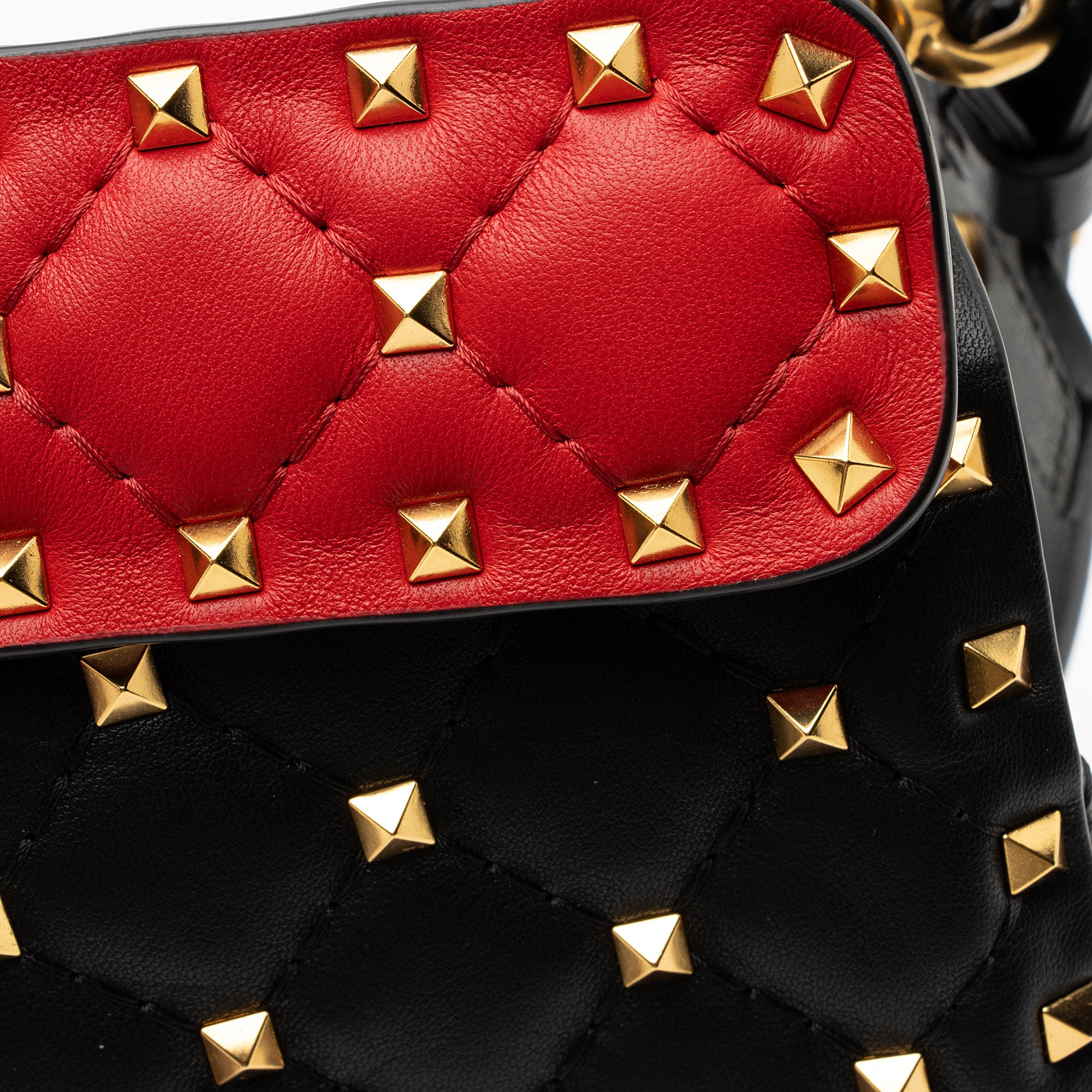 Valentino Calfskin Rockstud Spike Up Shoulder Bag (SHF-wWnaqz)