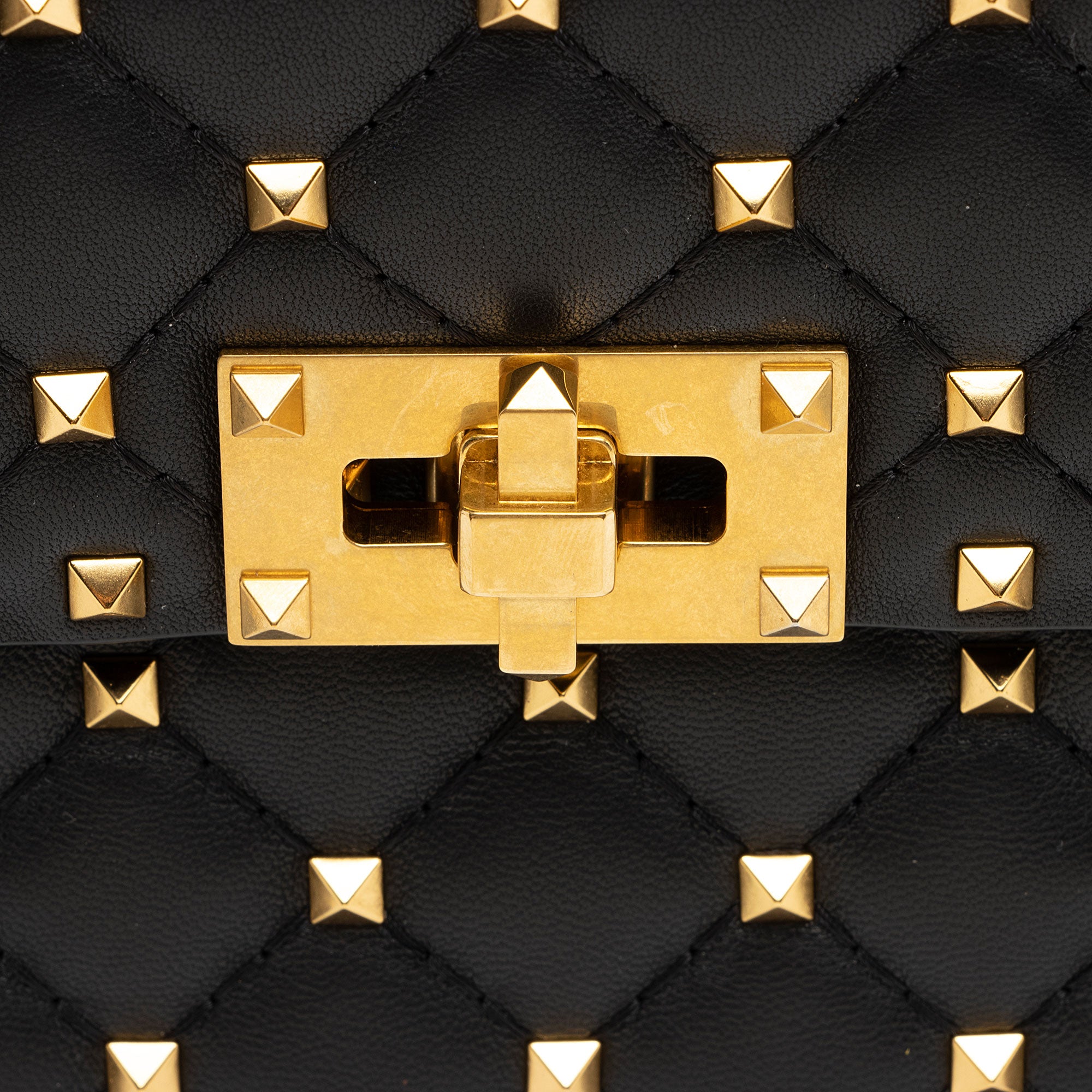 Valentino Calfskin Rockstud Spike Up Shoulder Bag (SHF-wWnaqz)