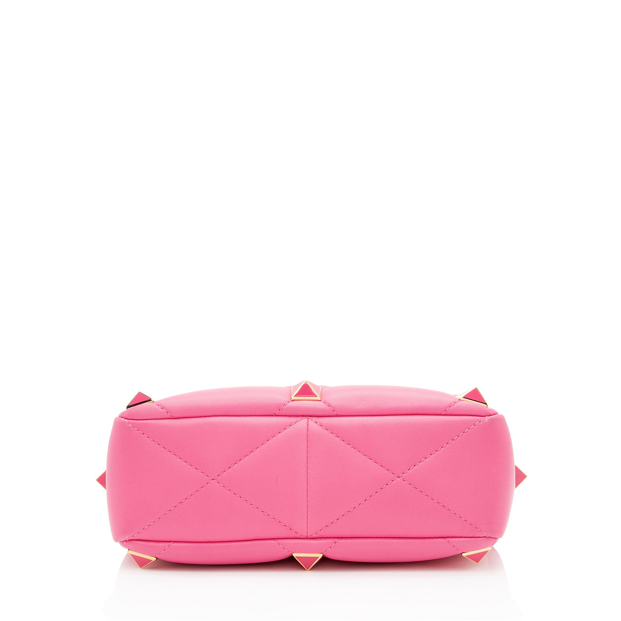 Valentino Calfskin Roman Stud Medium Shoulder Bag