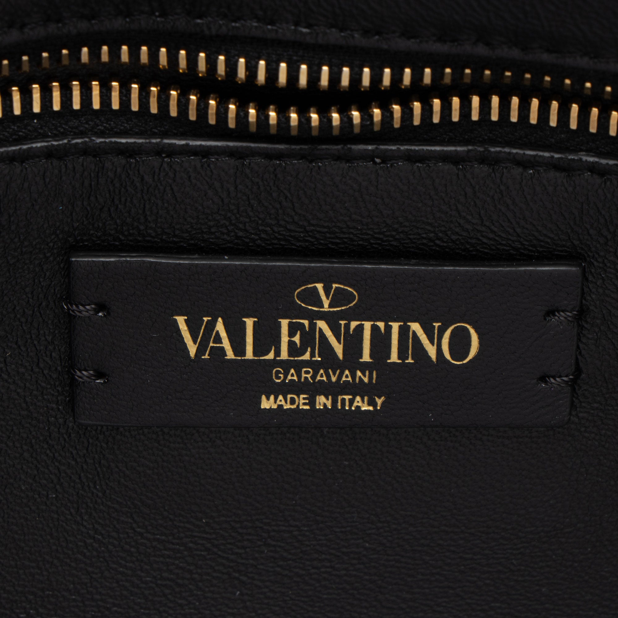 Valentino Calfskin Roman Stud Medium Shoulder Bag