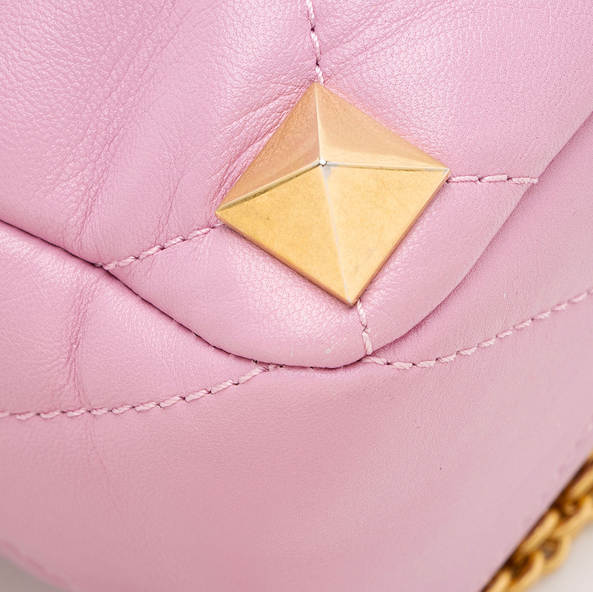 Valentino Calfskin Roman Stud Medium Shoulder Bag