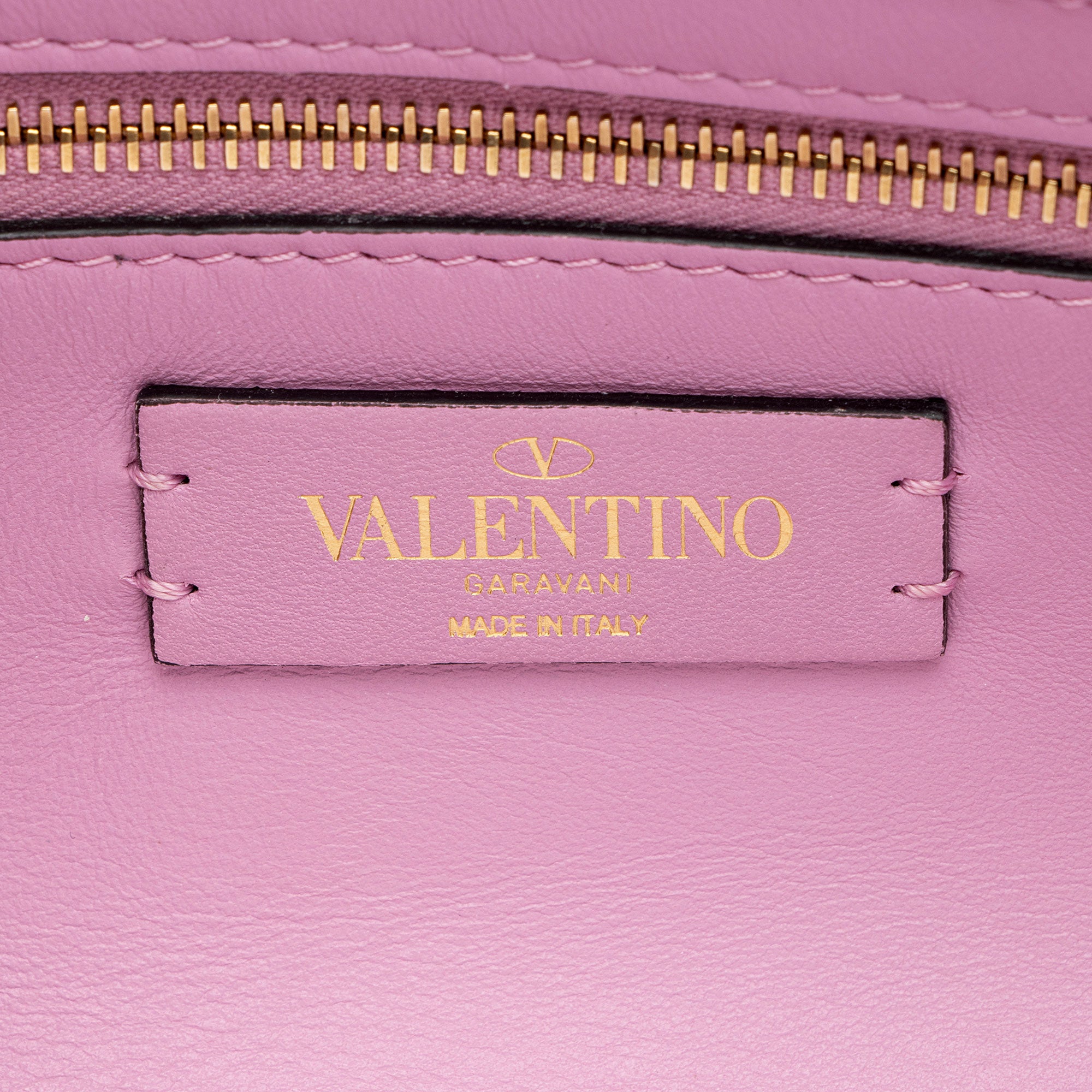 Valentino Calfskin Roman Stud Medium Shoulder Bag