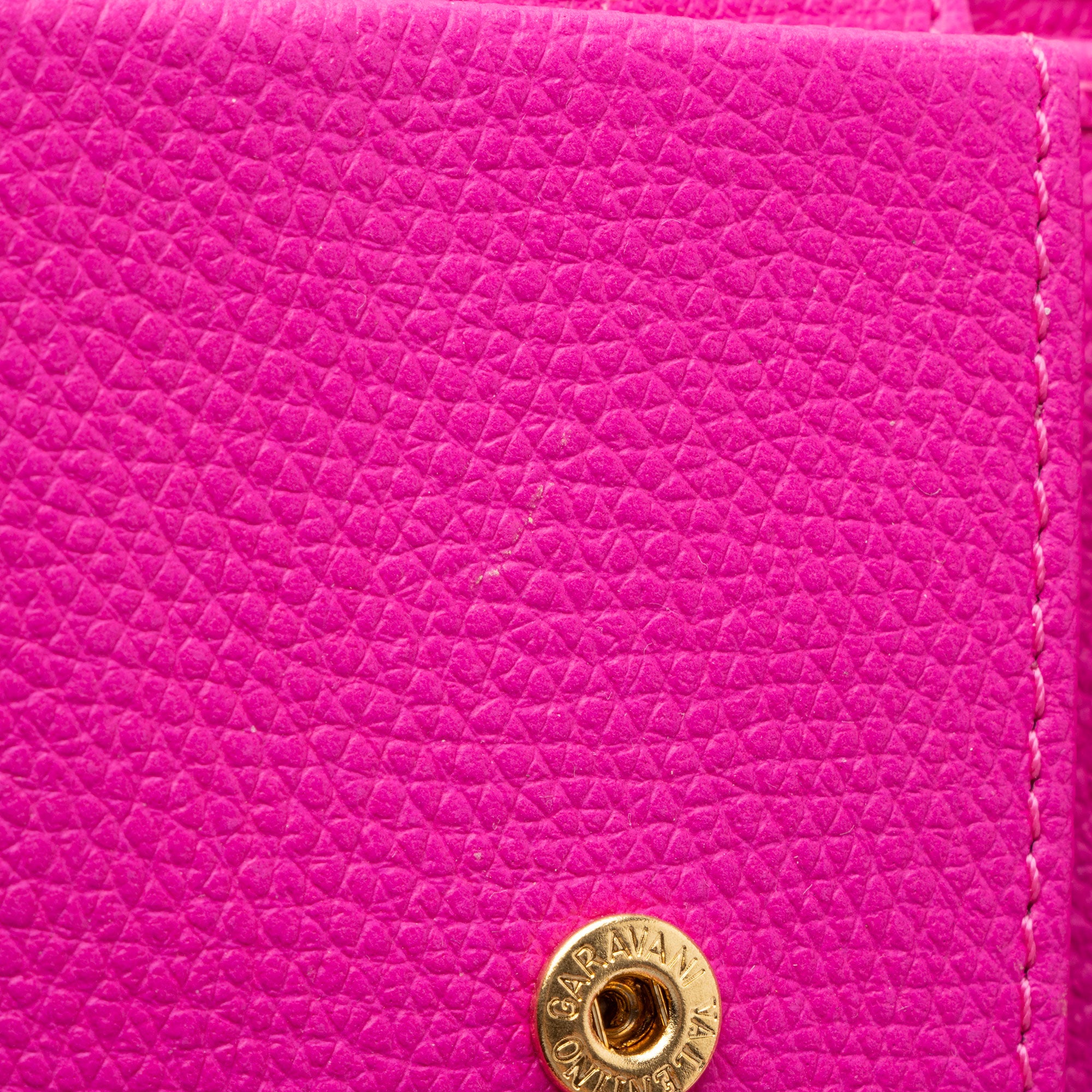 Valentino Calfskin VLogo Compact Wallet