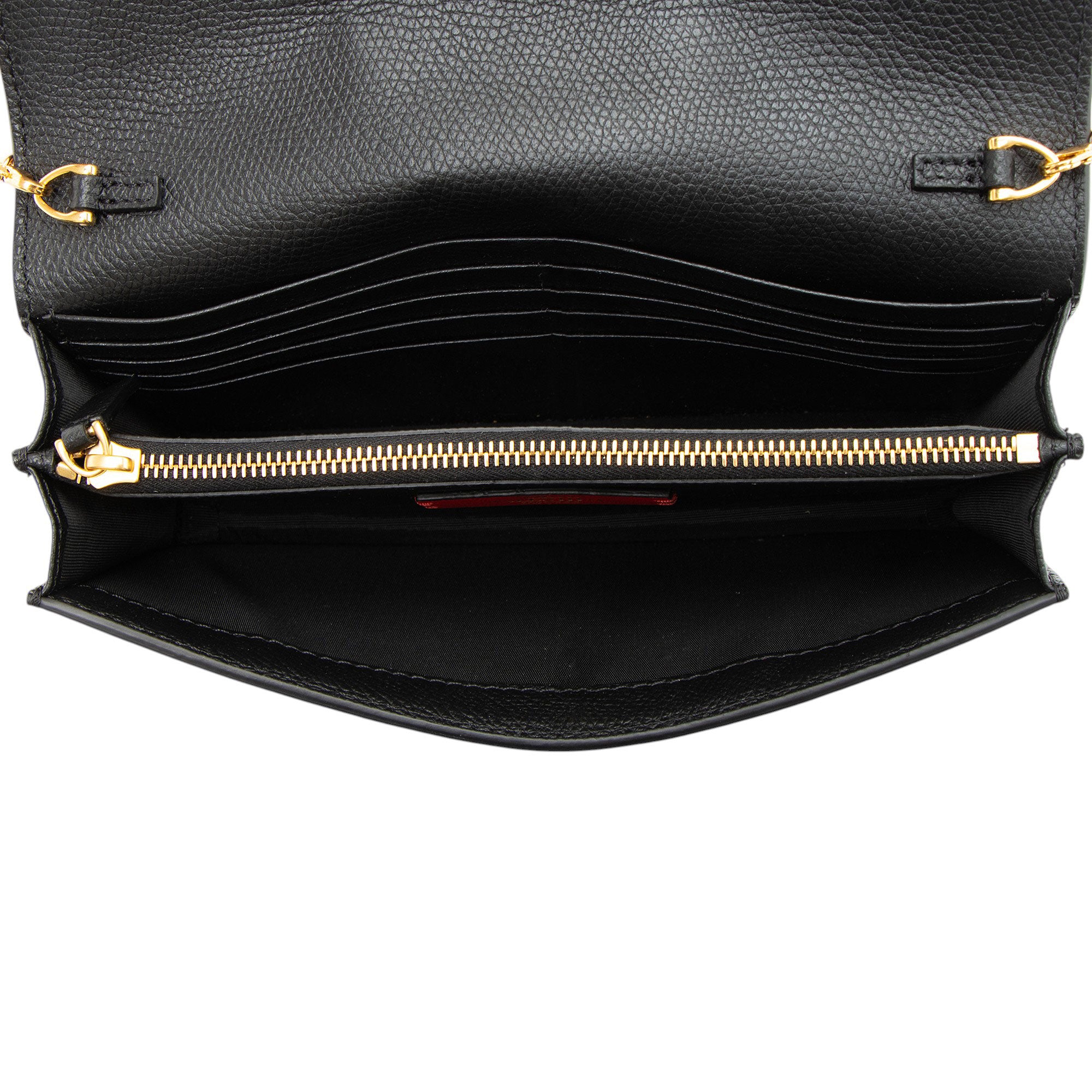 Valentino Calfskin VLogo Wallet on Chain