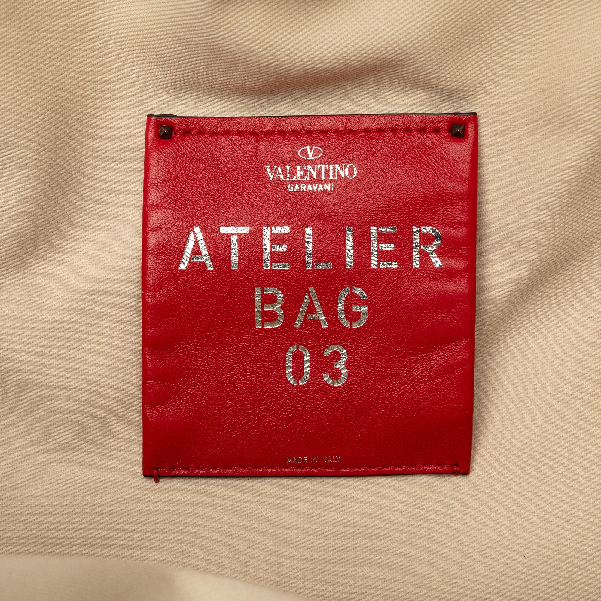 Valentino Canvas Atelier 03 Rose Edition Satchel (SHG-Ogchgi)
