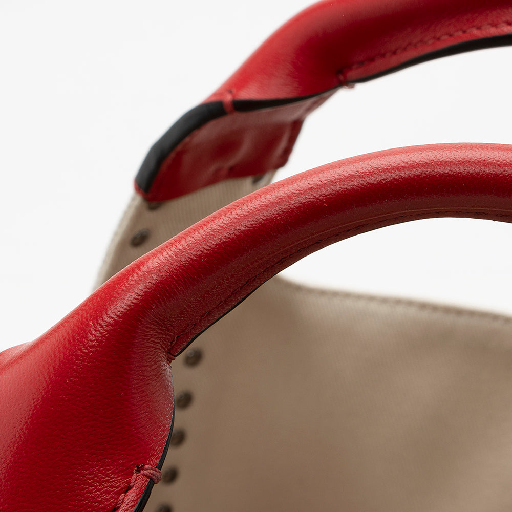 Valentino Canvas Pleated Atelier 01 Tote (SHF-22018)