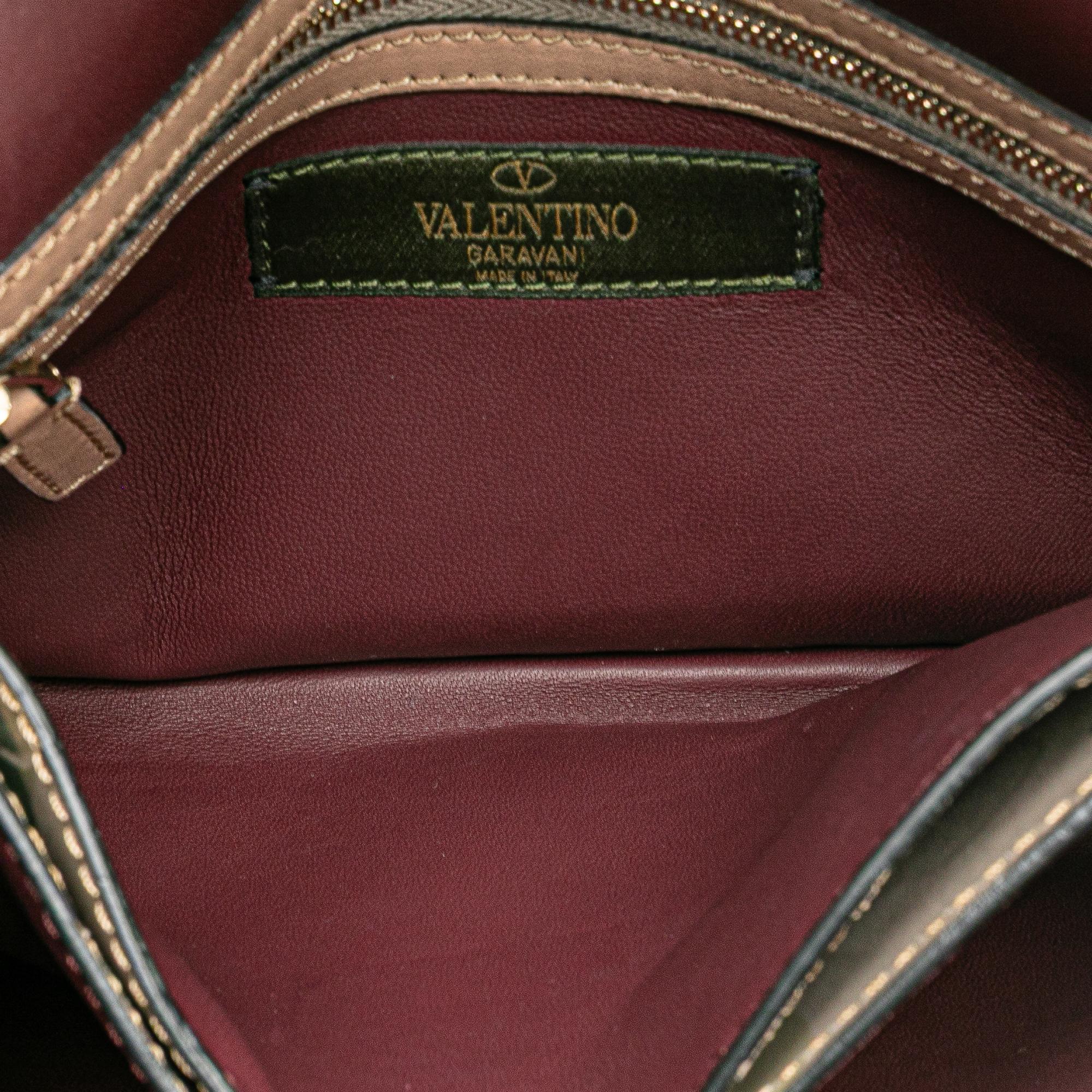 Valentino Canvas and Nappa Camouflage Rockstud Wristlet Clutch