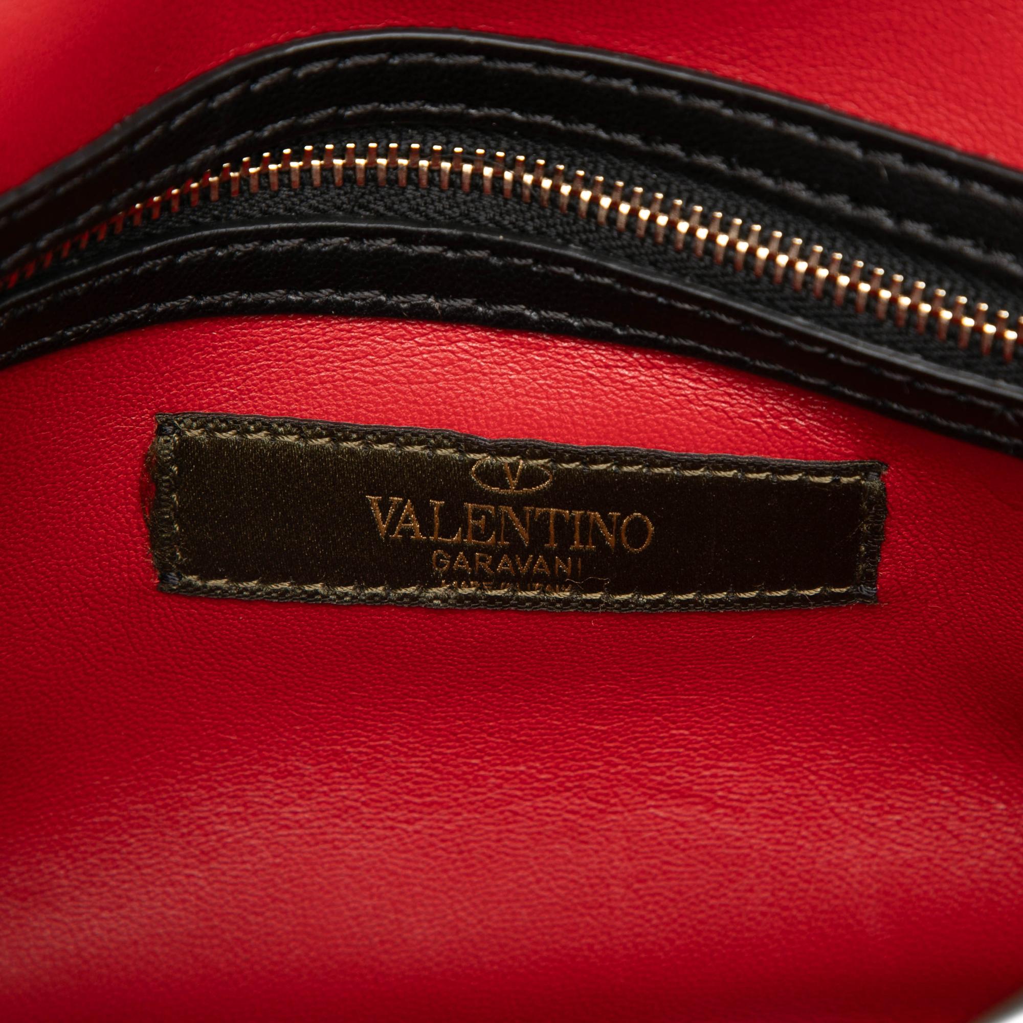 Valentino Canvas and Nappa Camouflage Rockstud Wristlet Clutch