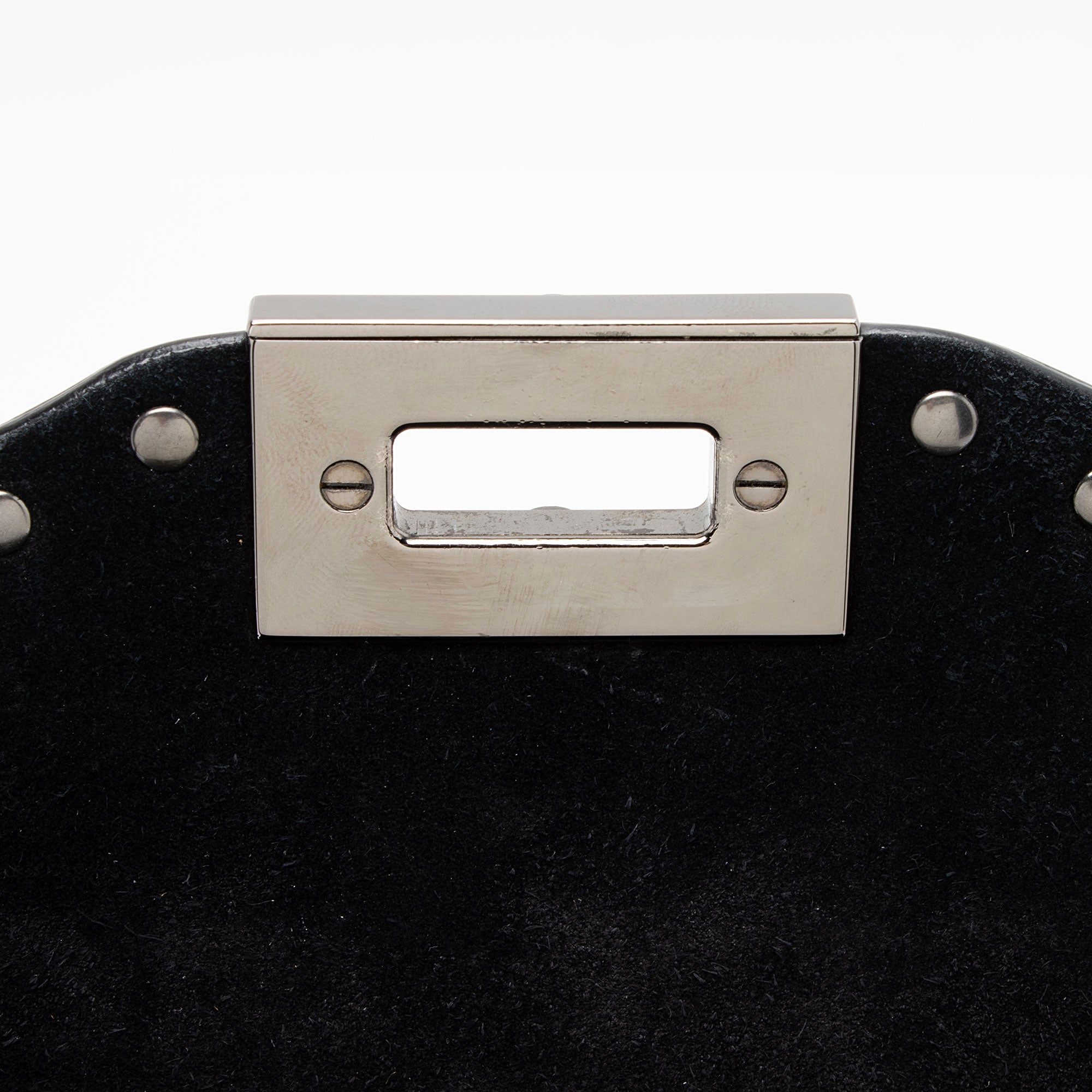 Valentino Craquele Calfskin Rolling Rockstud Guitar Strap Medium Crossbody (SHF-O6C3vW)